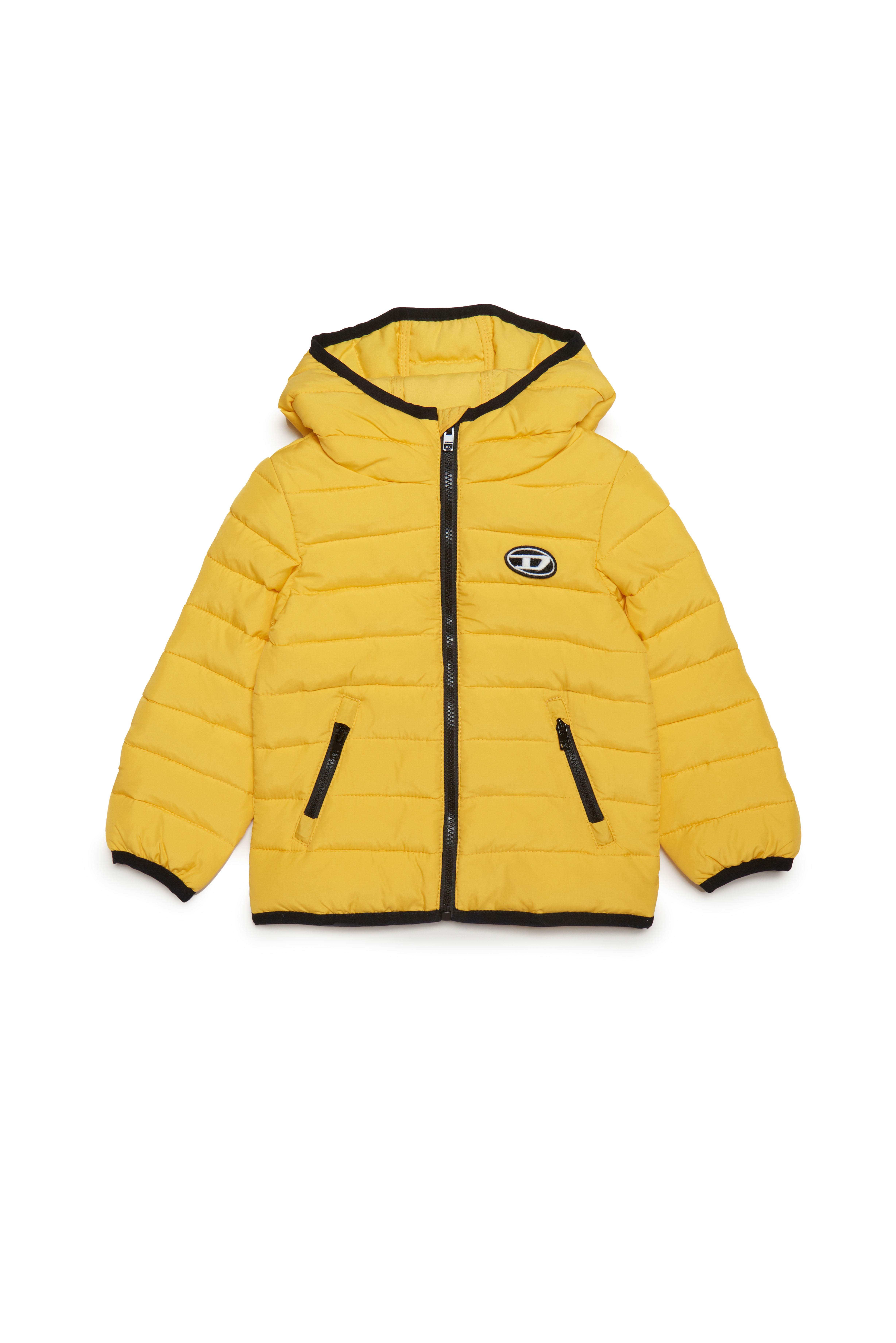 Diesel - JKOPUB, Unisex's Puffer jacket with embroidered patch in Yellow - 1