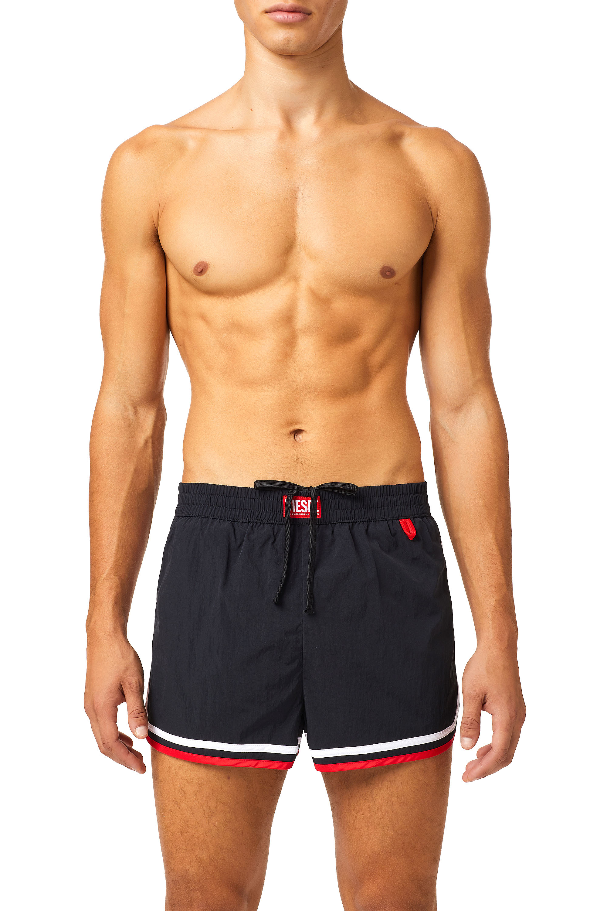 Diesel - BMBX-REEF-30, Man's Swim shorts with double trims in Black - 2