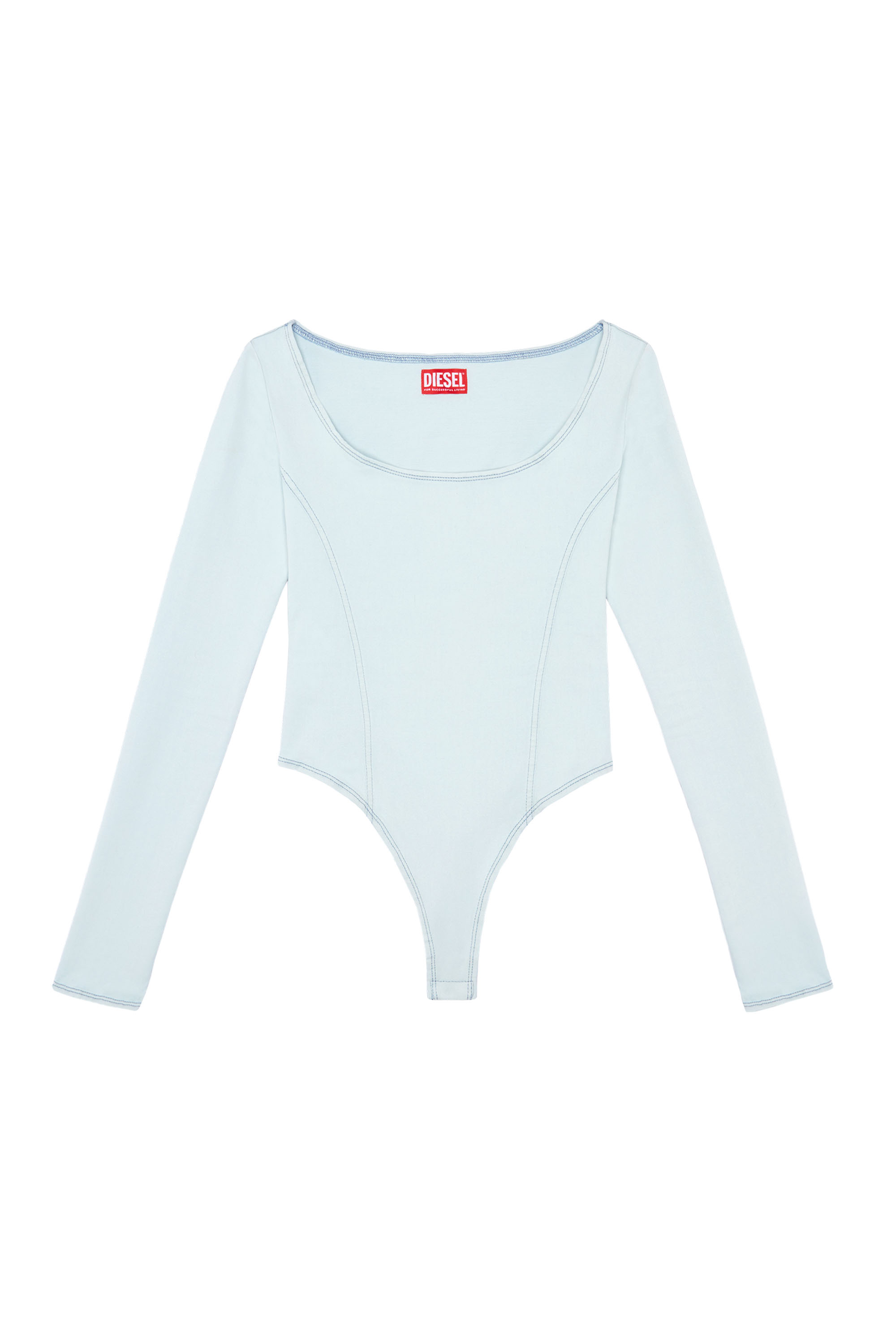 Diesel - D-CHO TRACK DENIM BODYSUIT, Woman's Body in Track Denim in Light Blue - 3