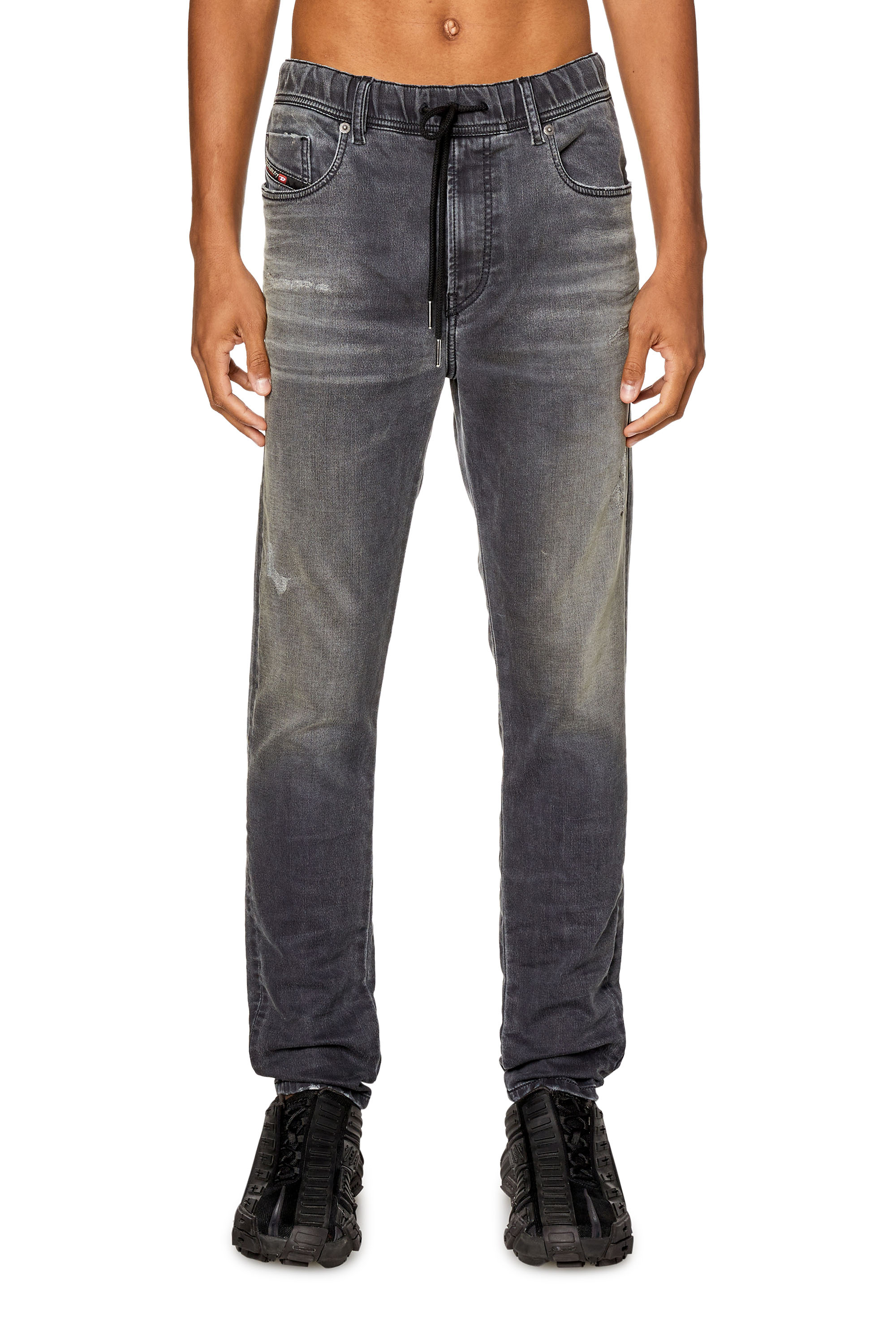 Diesel - Man's Slim E-Spender JoggJeans® 068FP, Black/Dark grey - 1