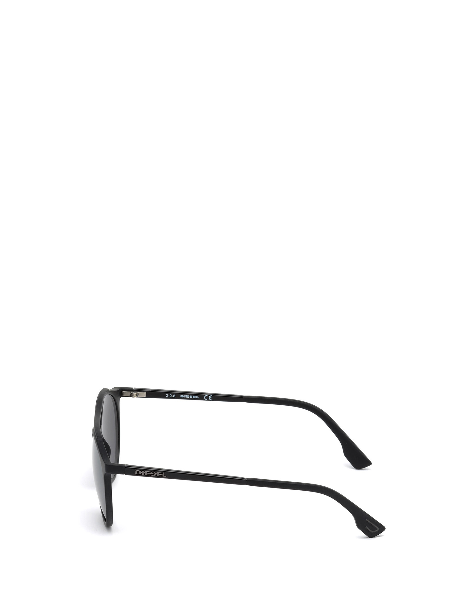 Diesel - DM0195, Unisex's Lightweight eyewear with double bridge in Opaque Black - 3