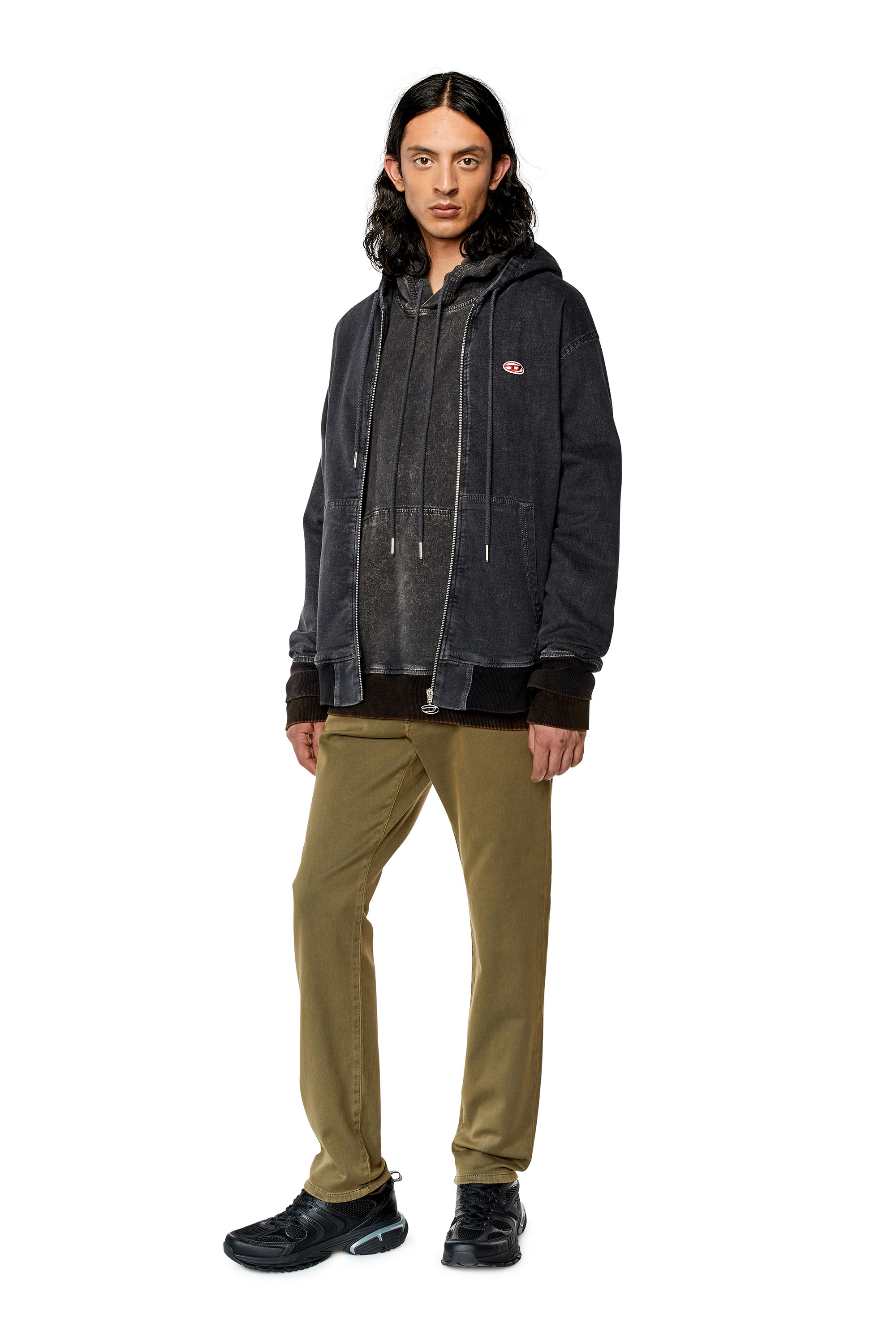 Diesel - Tapered 2030 D-Krooley Joggjeans® 068DY, Man's Tapered 2030 D-Krooley Joggjeans® in Green - 2