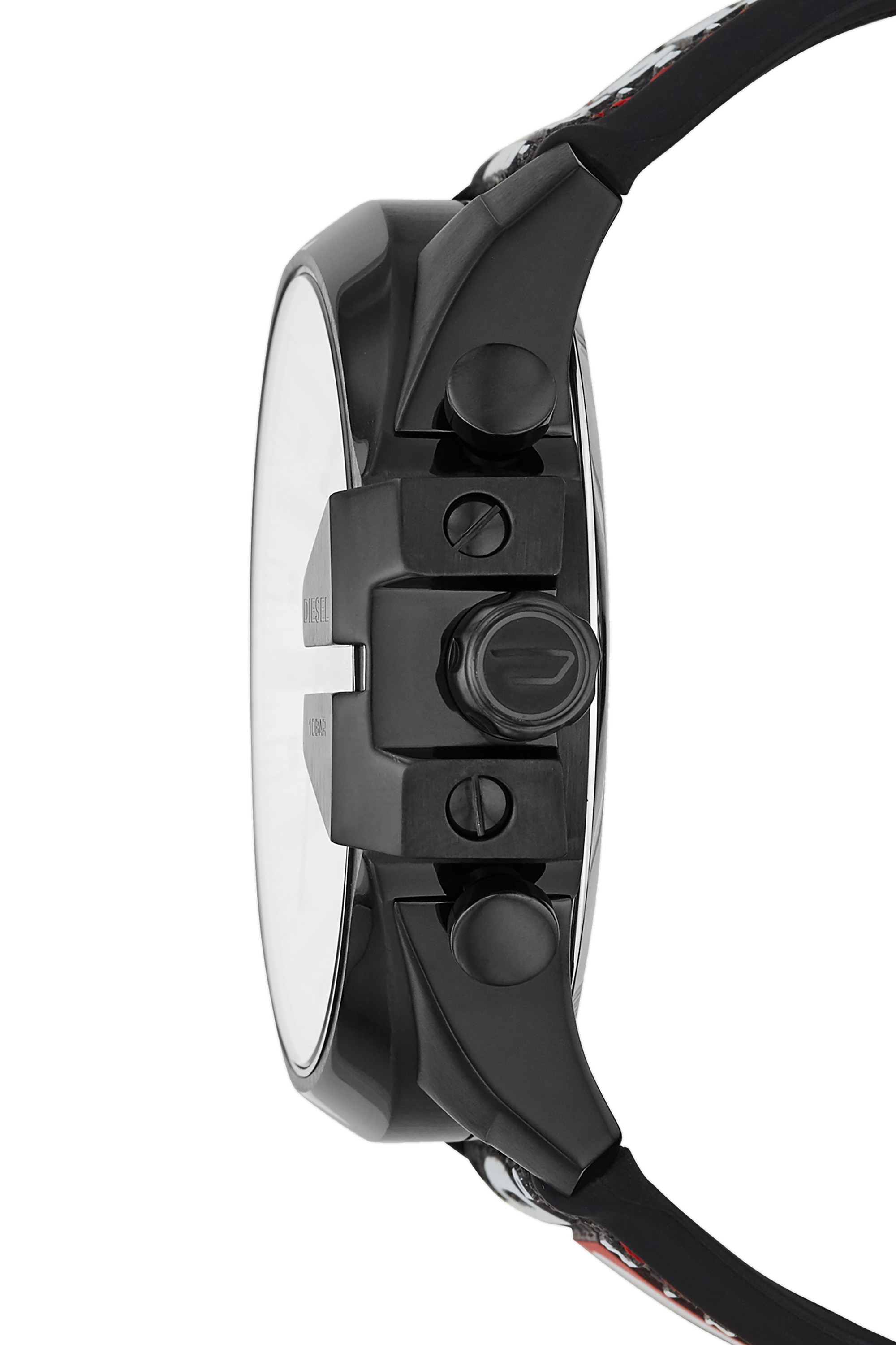 Diesel - DZ4512, Man's Mega Chief chronograph black nylon watch in Black - 2