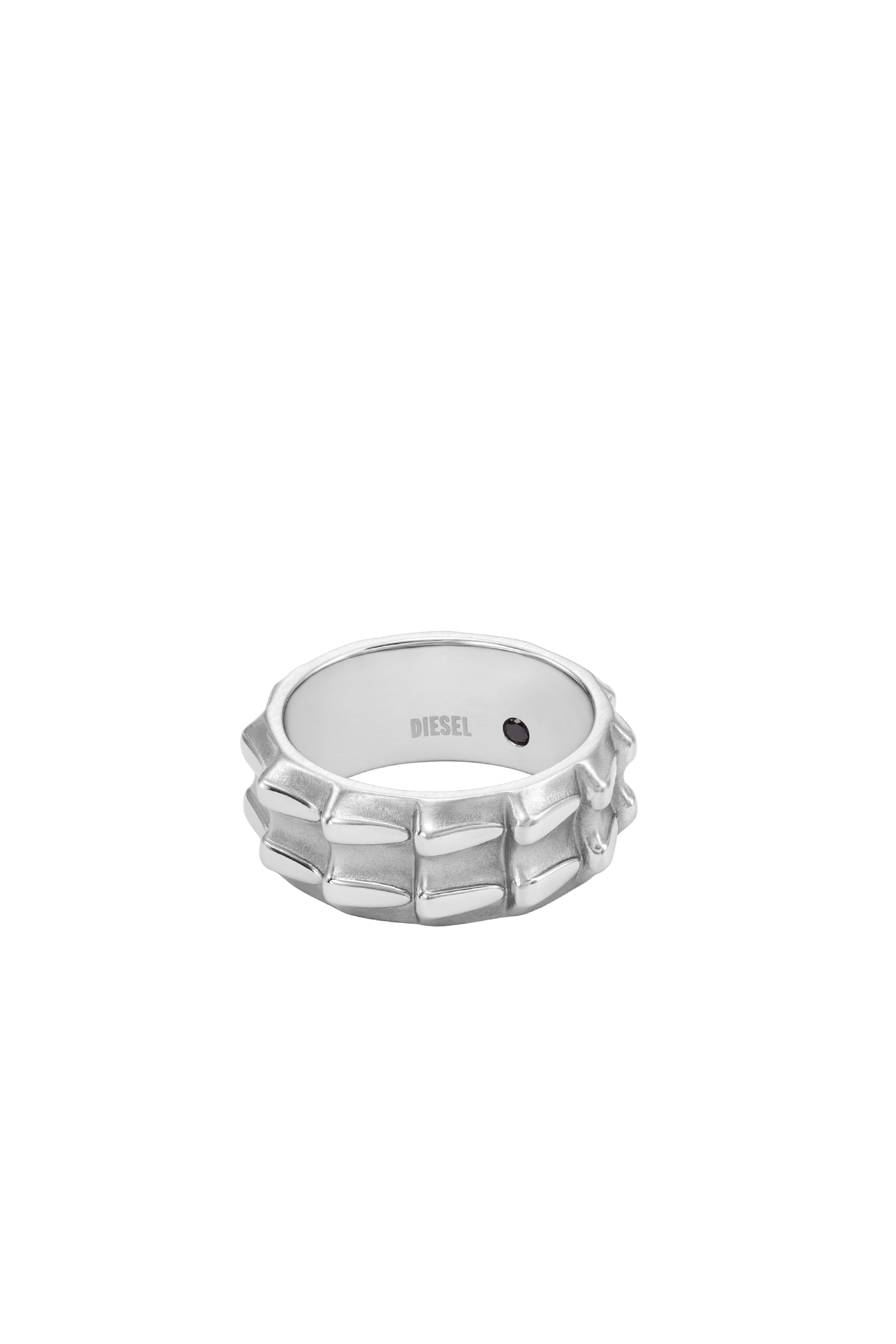 Diesel - DX1394, Unisex's Stainless steel band ring in Silver - 2