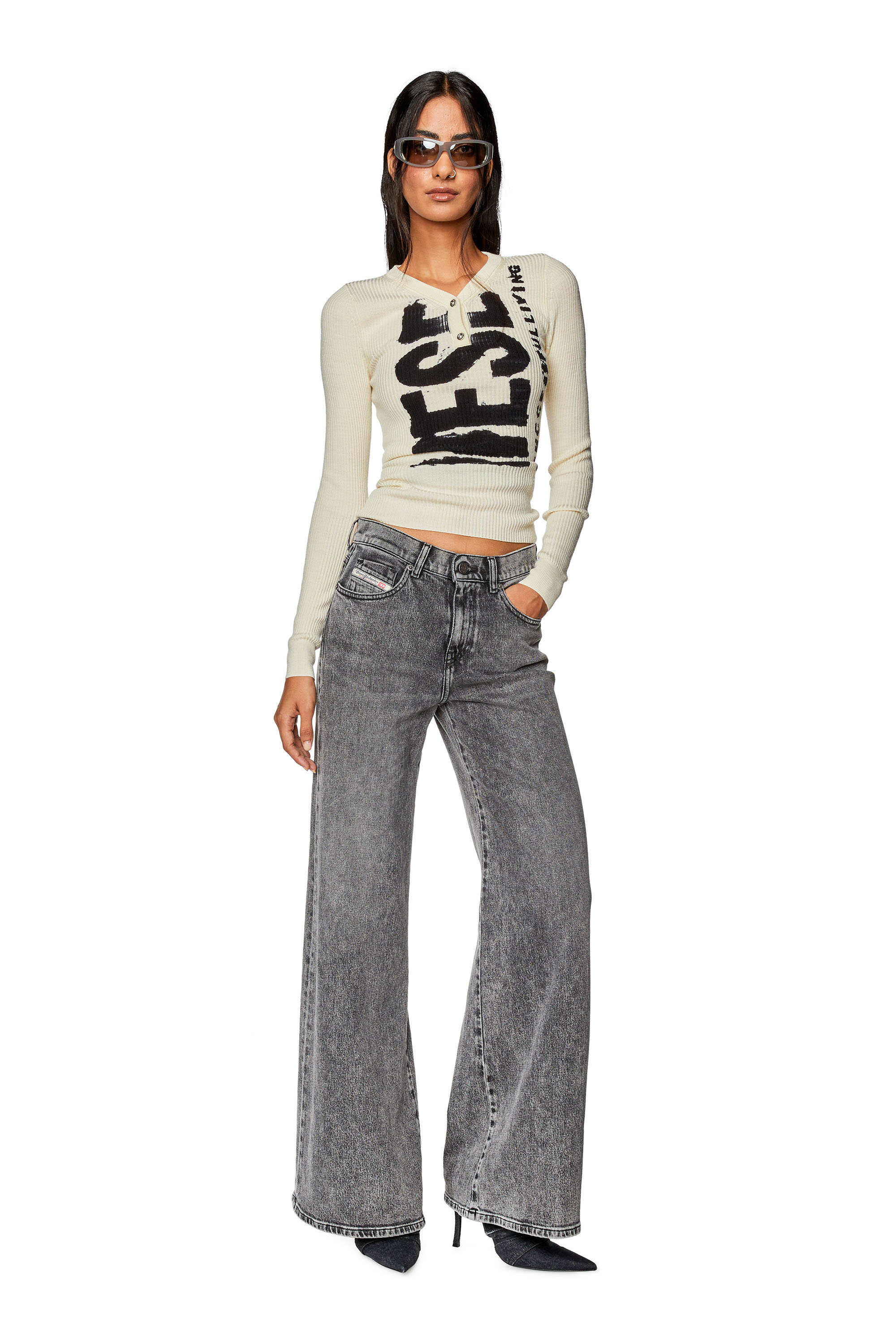 Diesel - Woman's Bootcut and Flare Jeans 1978 D-Akemi 09G57, Grey - 2