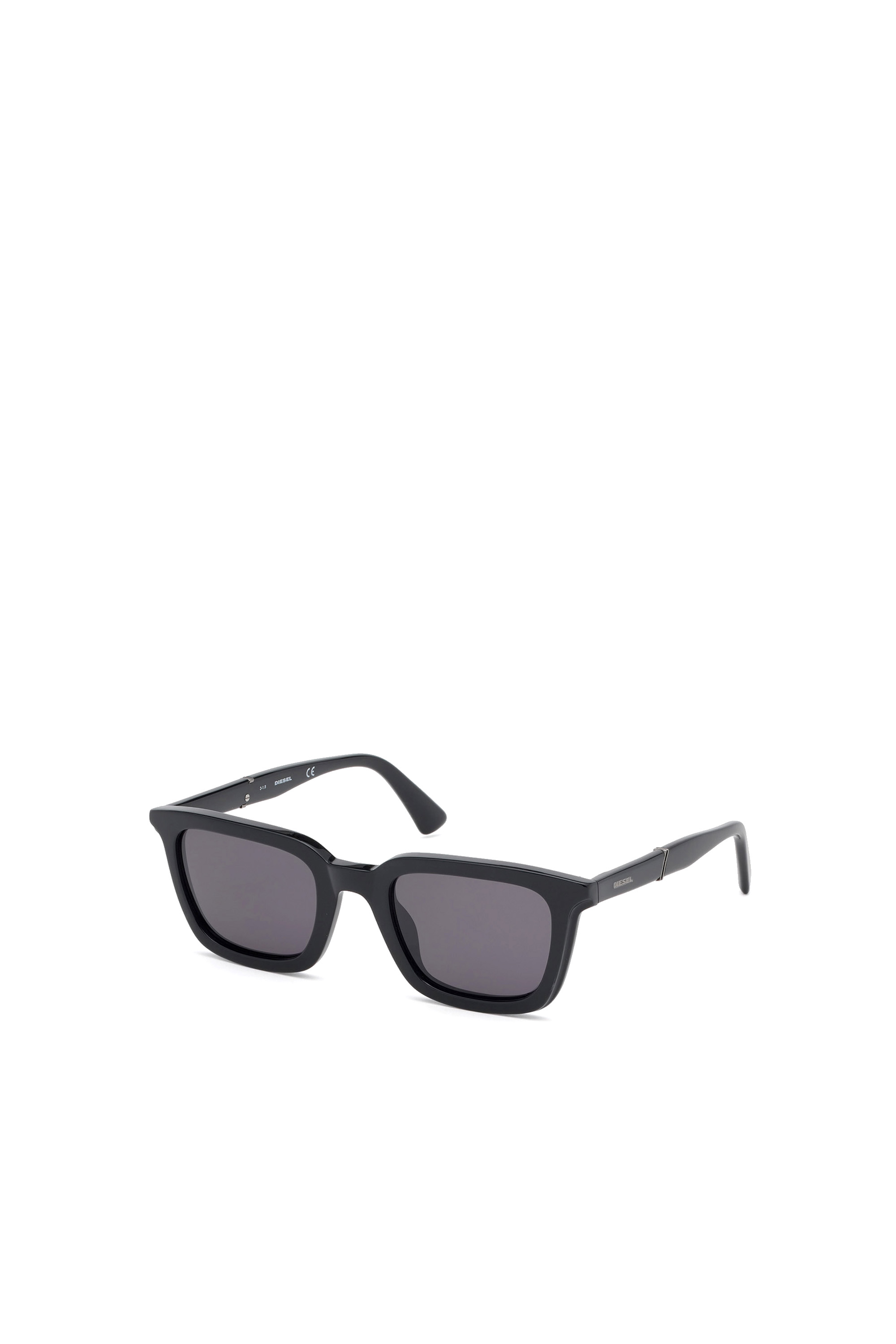 Diesel - DL0282, Man's Rectangular sunglasses in acetate in Black - 3