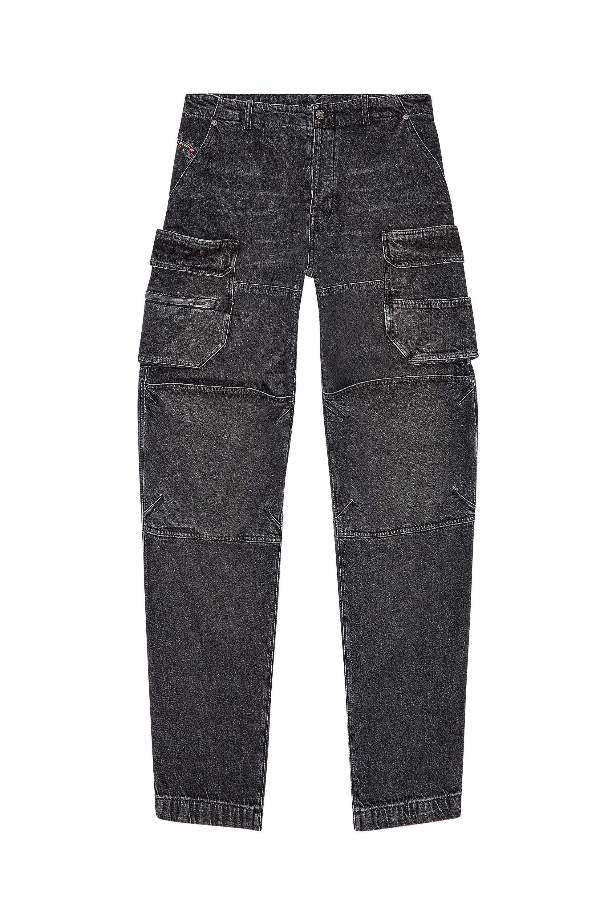 Diesel - Man's Straight Jeans D-Fish 0HLAA, Black/Dark grey - 3