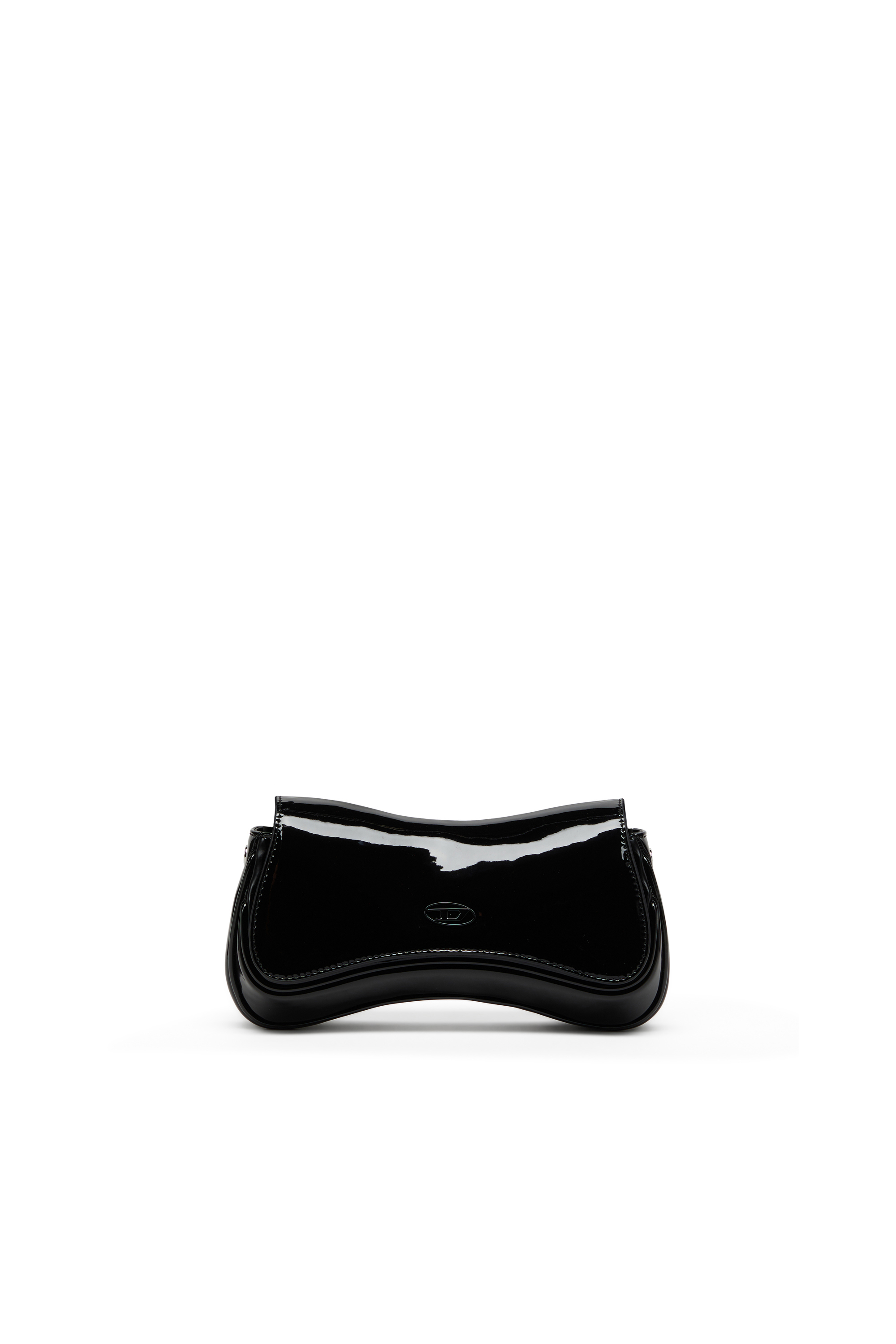 Diesel - PLAY CLUTCH, Woman's Play-Clutch in glossy PU in Black - 1