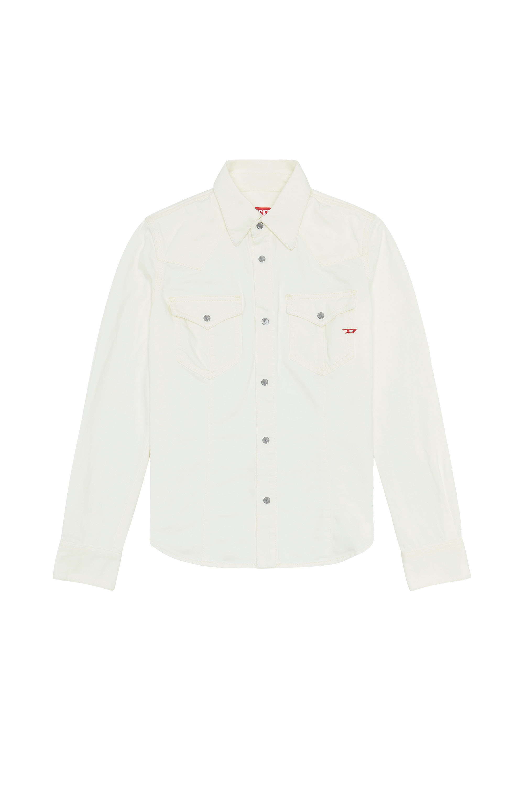 Diesel - DE-WAVES, Woman's Western denim shirt in White - 3
