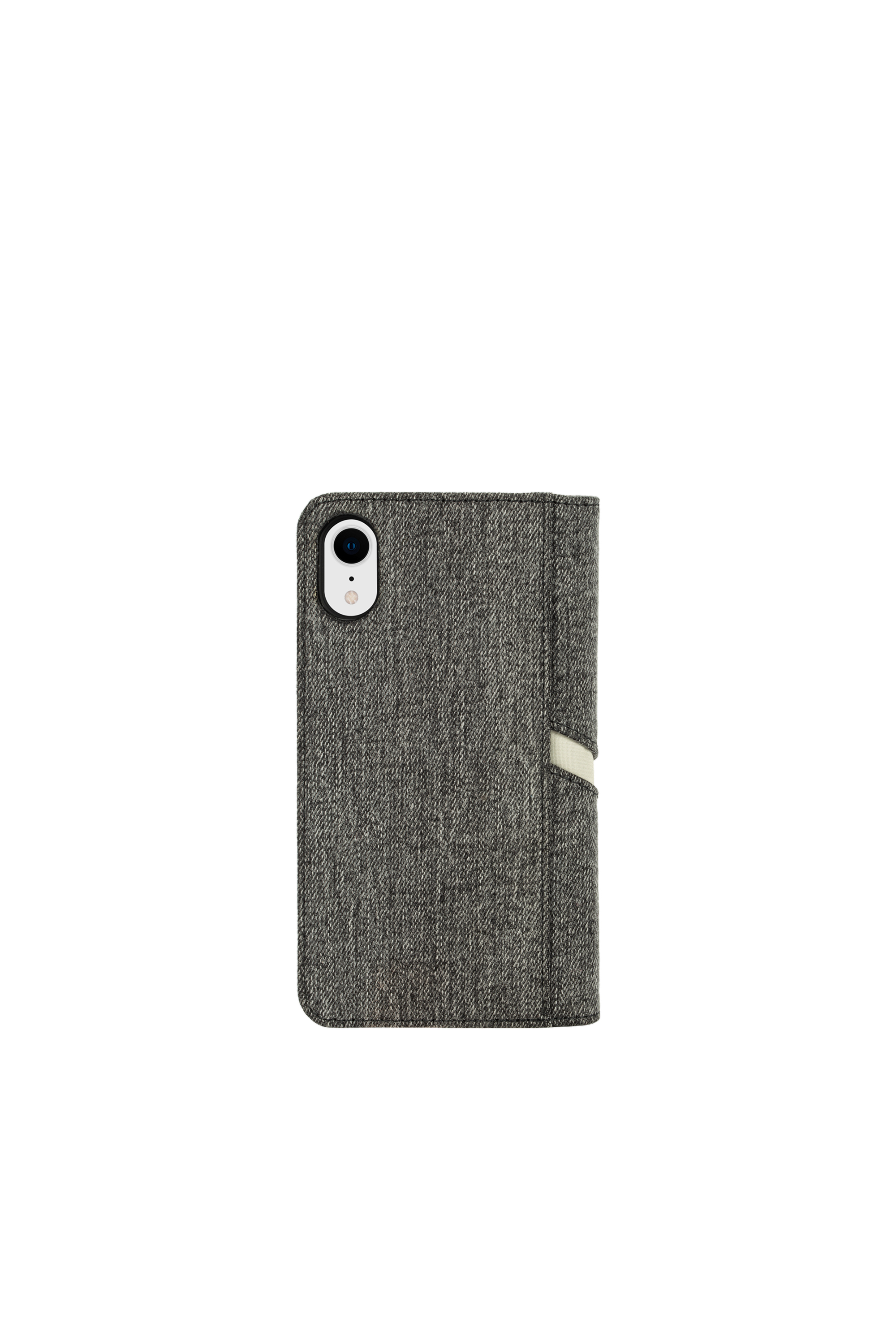 Diesel - DIESEL 2-IN-1 FOLIO CASE FOR IPHONE XR, Unisex's Grey denim diagonal logo case, iPhone XR in Grey - 2