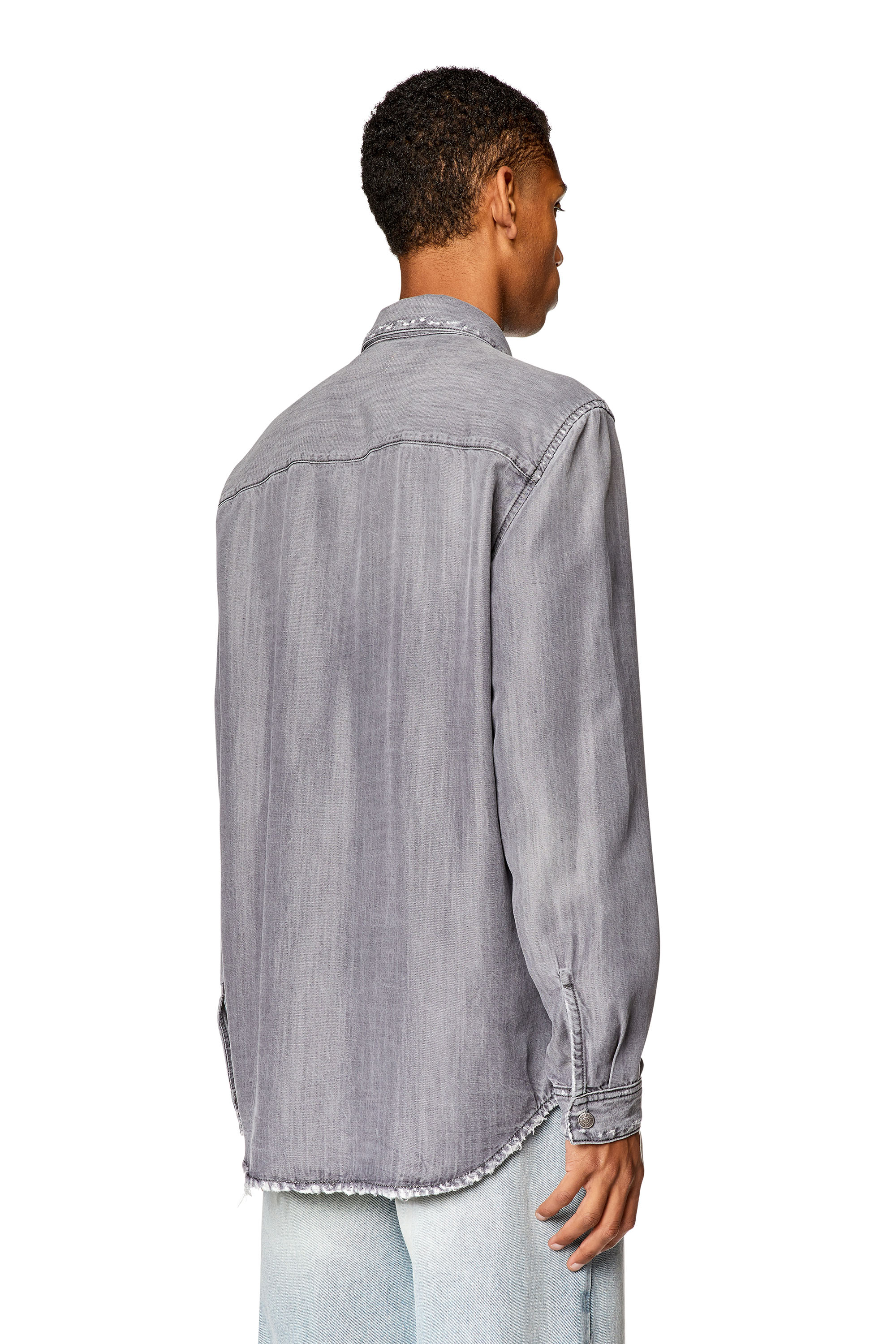 Diesel - D-SIMPLY, Man's Shirt in light denim in Grey - 4