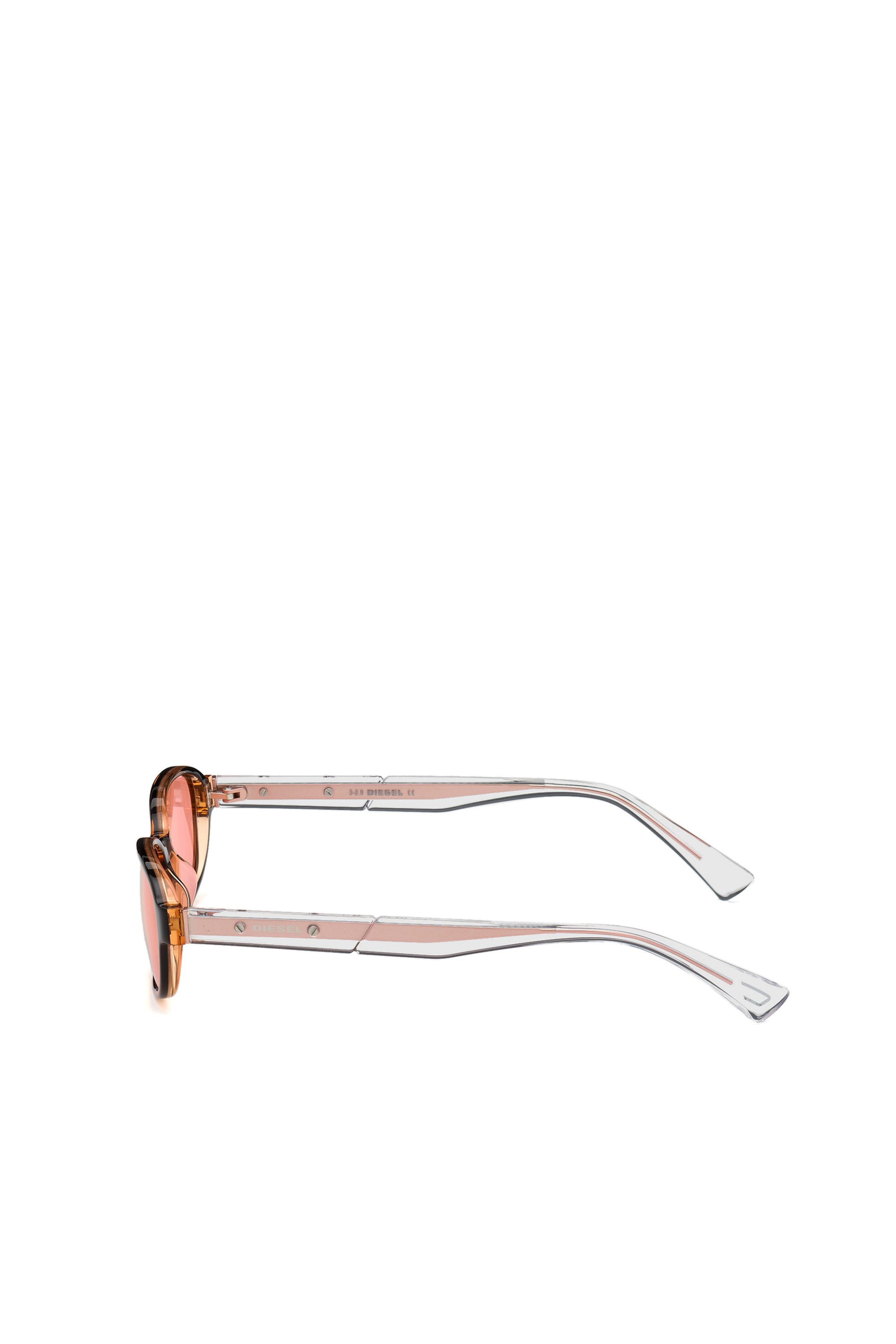 Diesel - DL0326, Unisex's Mini rectangular shape in acetate in Pink - 1