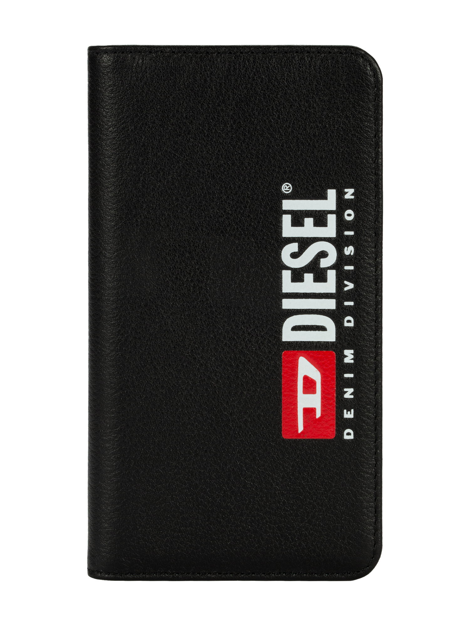 Diesel - DIESEL 2-IN-1 FOLIO CASE FOR IPHONE XS MAX, Unisex's Black leather printed and debossed logo case, iPhone XS MaX in Black - 1