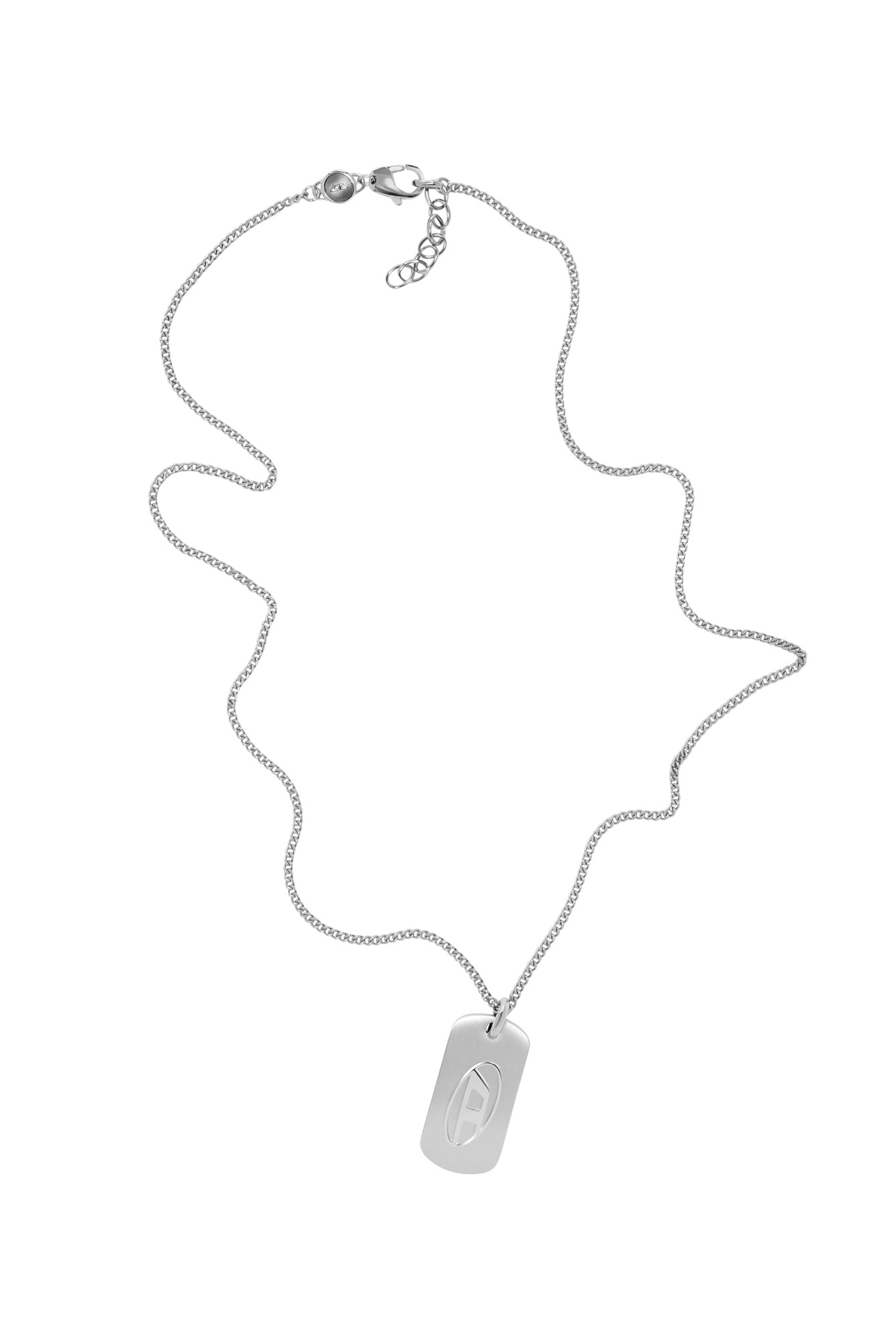 Diesel - DX1352, Man's Stainless steel dog tag necklace in Silver - 2