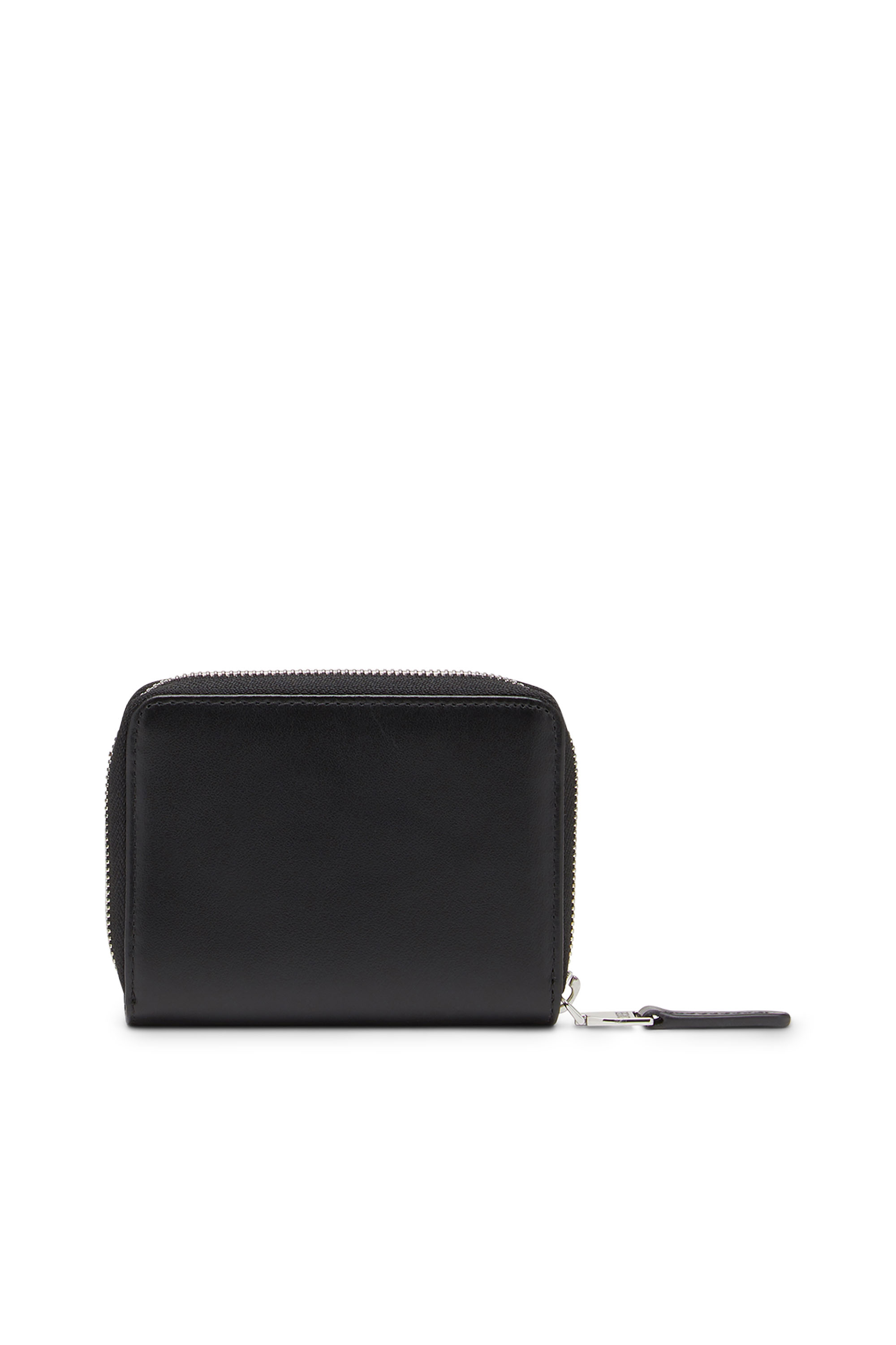 Diesel - OFELIA, Woman's Small zip-around wallet with logo plaque in Black - 2