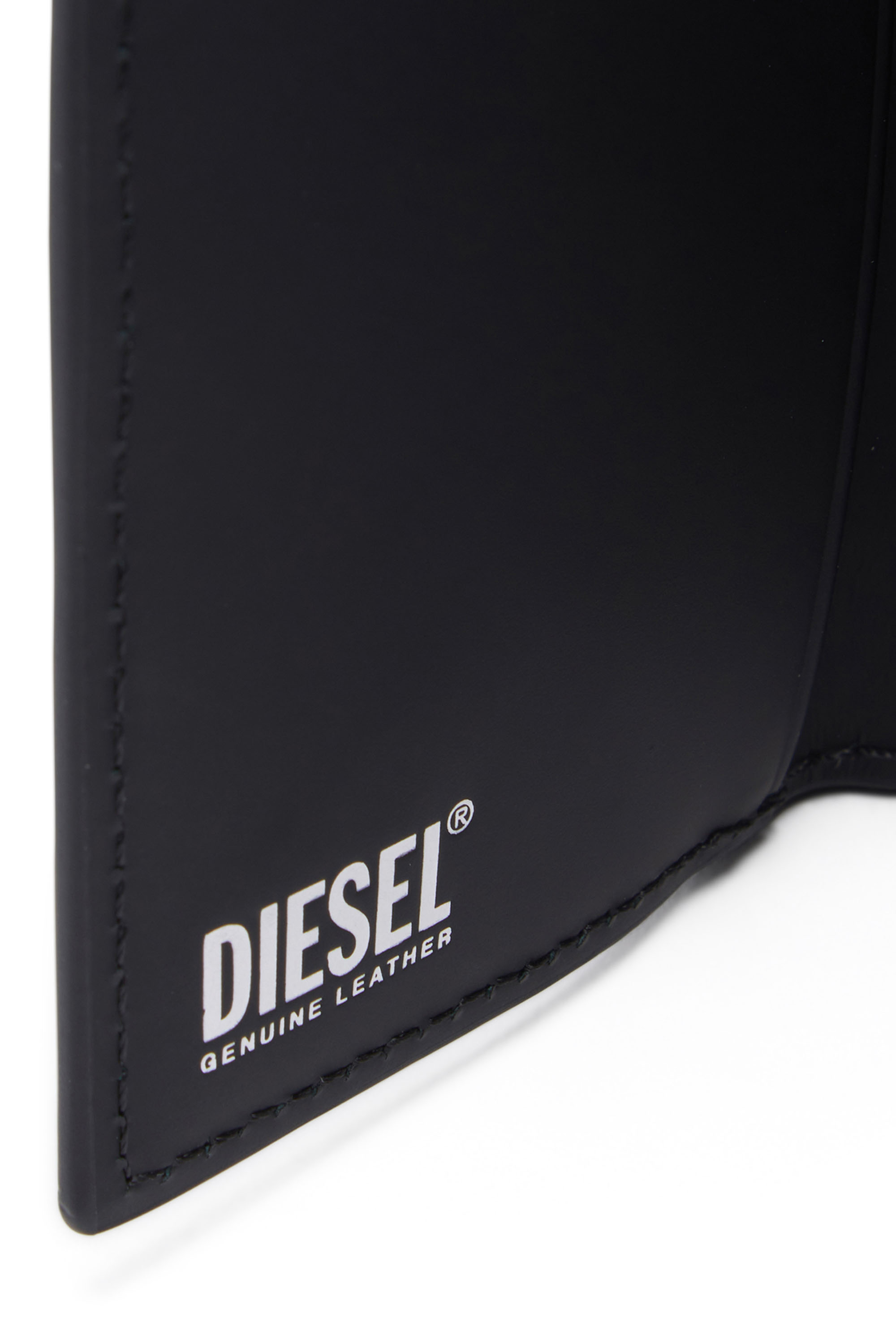Diesel - 1DR TRI FOLD COIN XS II, Woman's Tri-fold wallet in matte leather in Black - 4