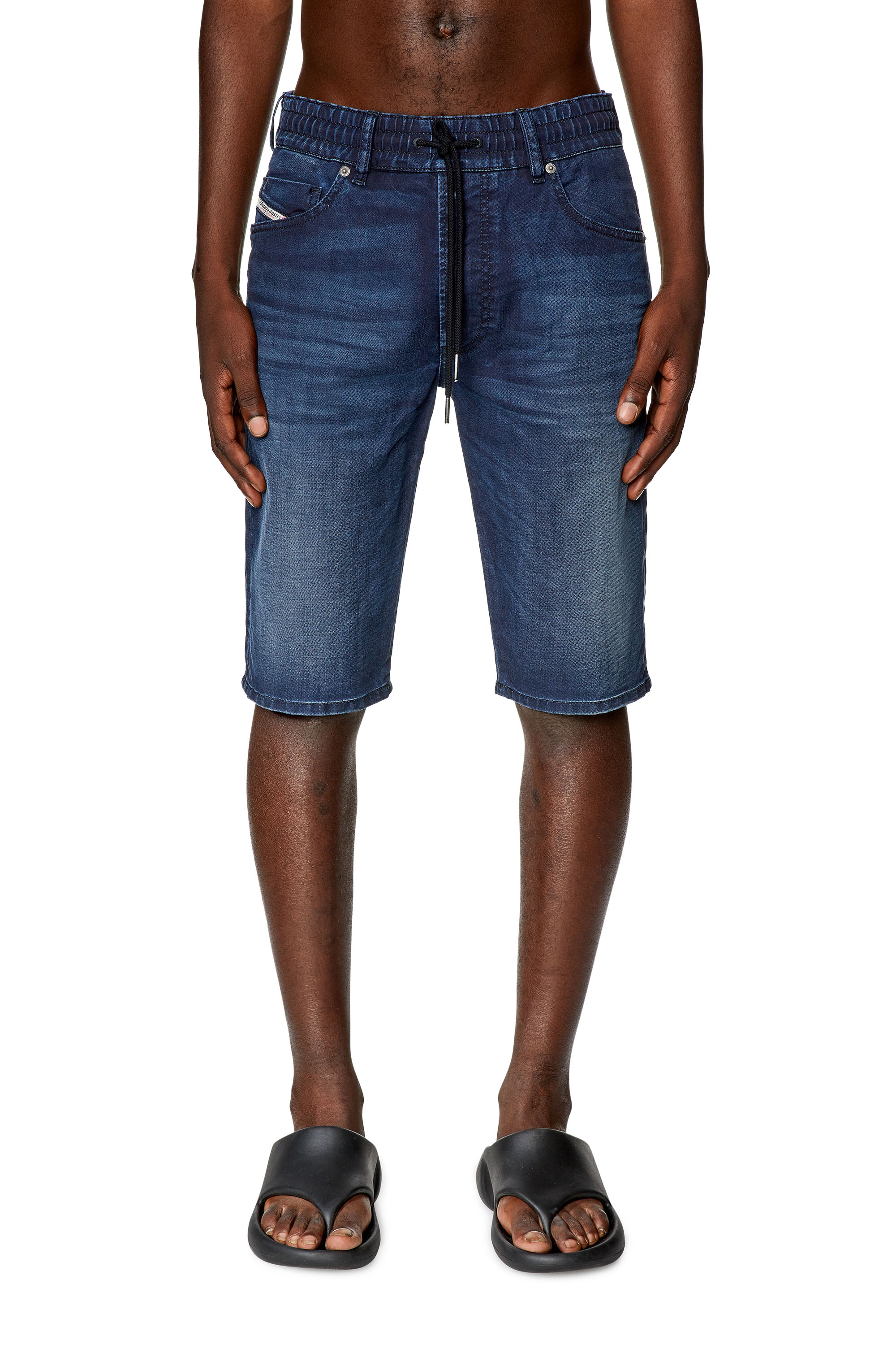 Diesel - D-KROOLEY-SHORT JOGG, Man's Chino shorts in JoggJeans in Dark Blue - 1