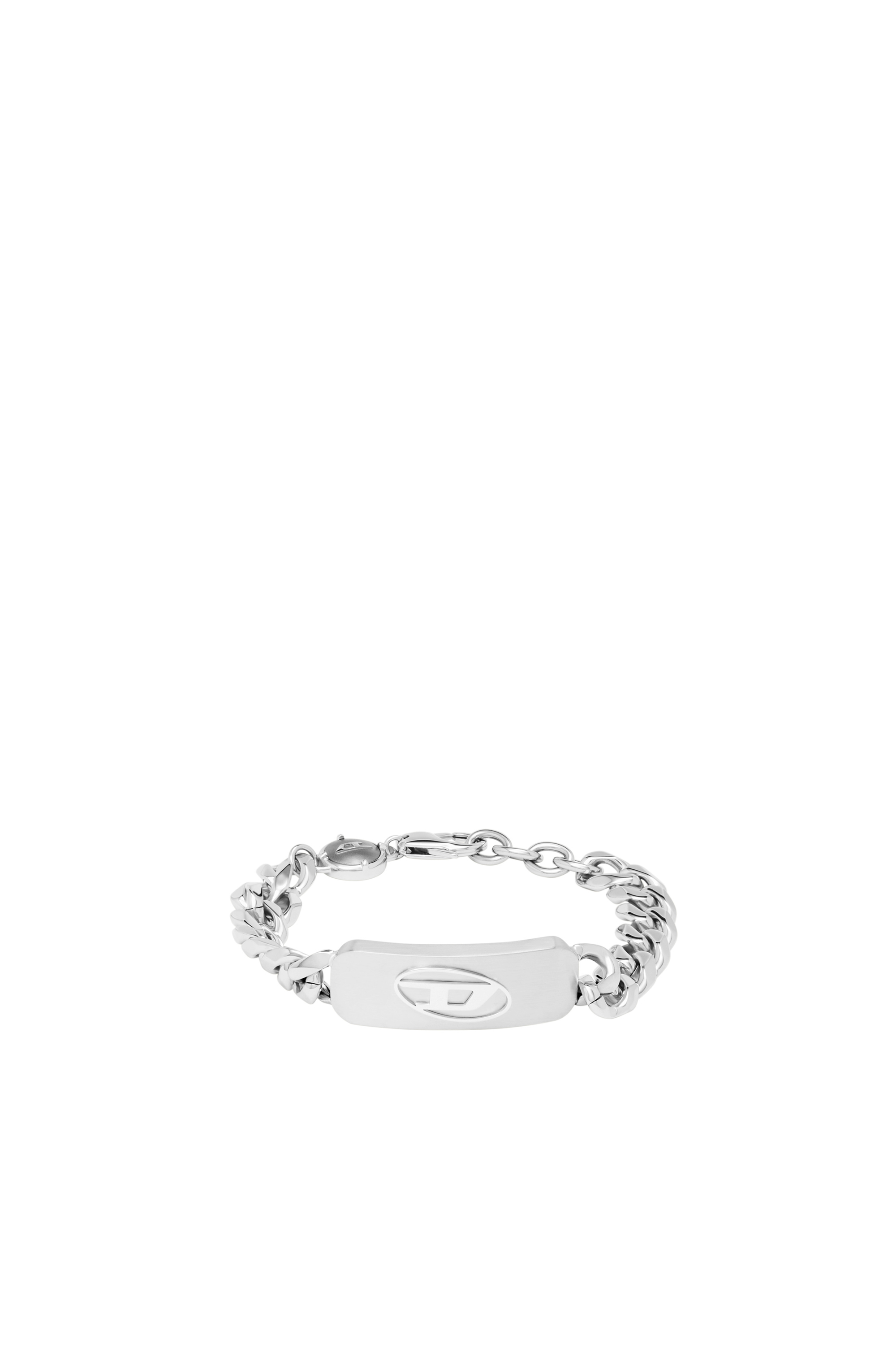 Diesel - DX1350, Man's Stainless steel ID bracelet in Silver - 1