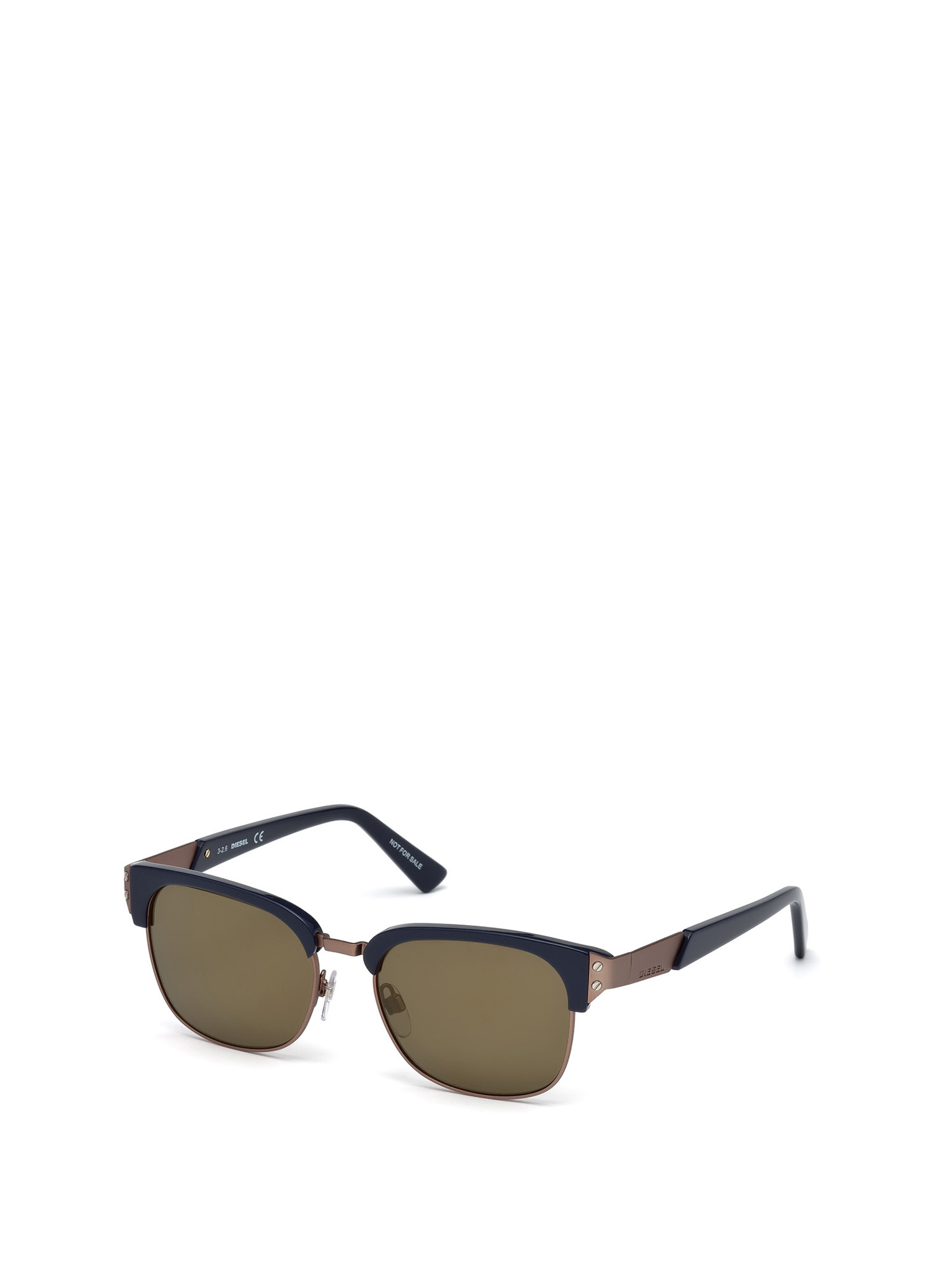 Diesel - DL0235, Unisex's Iconic metal bridge eyewear in Blue - 4