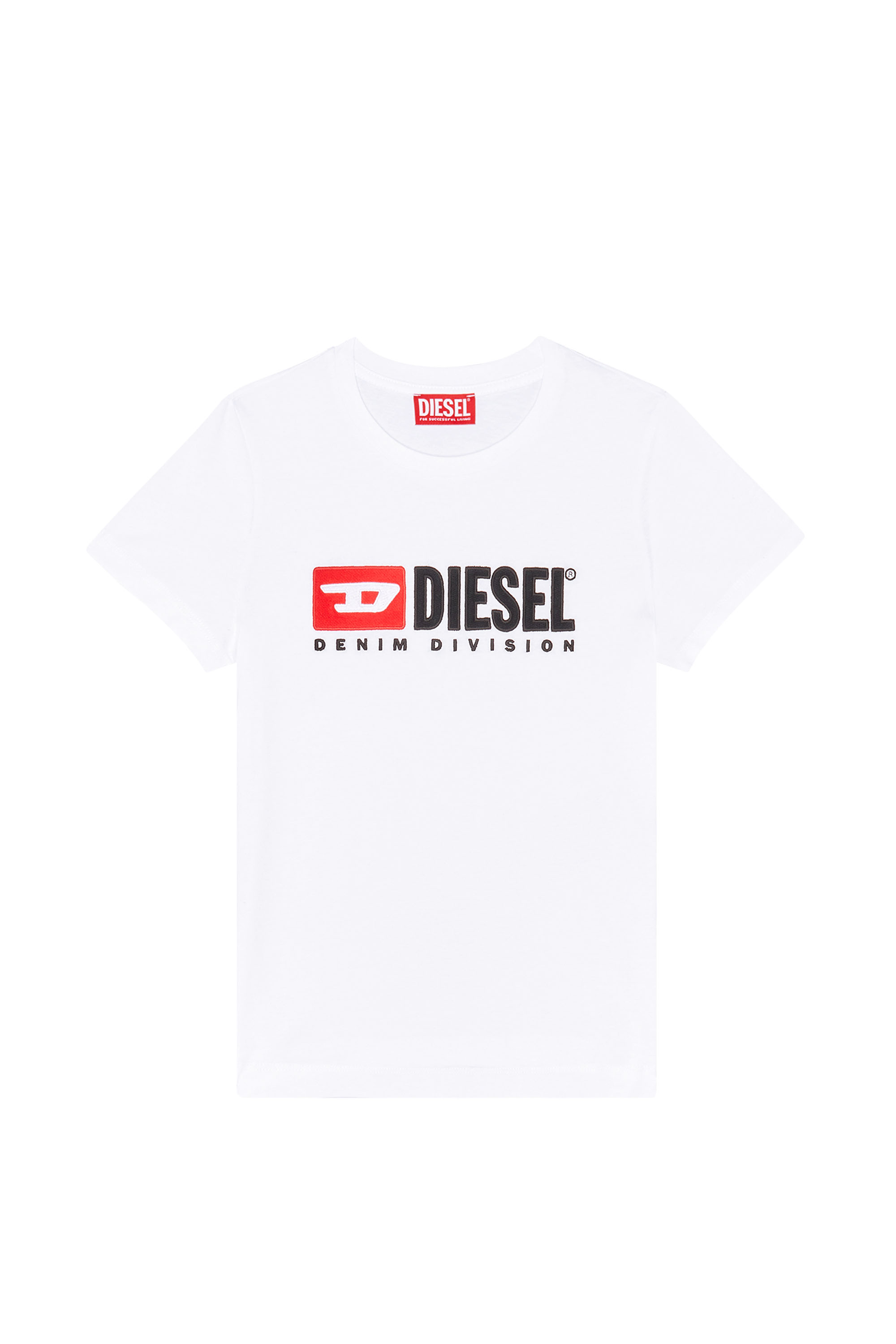 Diesel - T-SLI-DIV, Woman's Denim Division T-shirt in White - 3