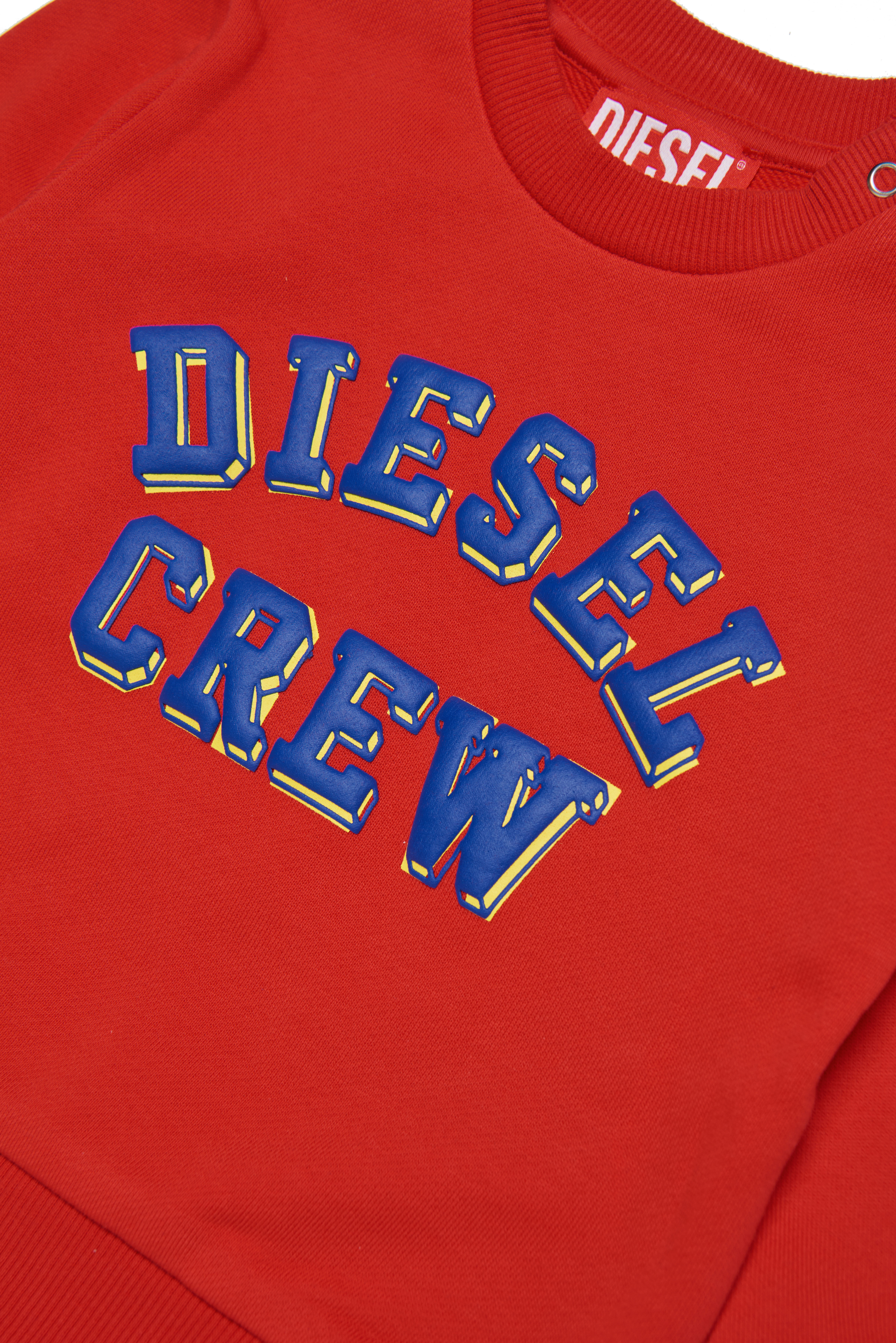 Diesel - SCREWB, Man's Cotton sweatshirt with Diesel Crew logo in Red - 3