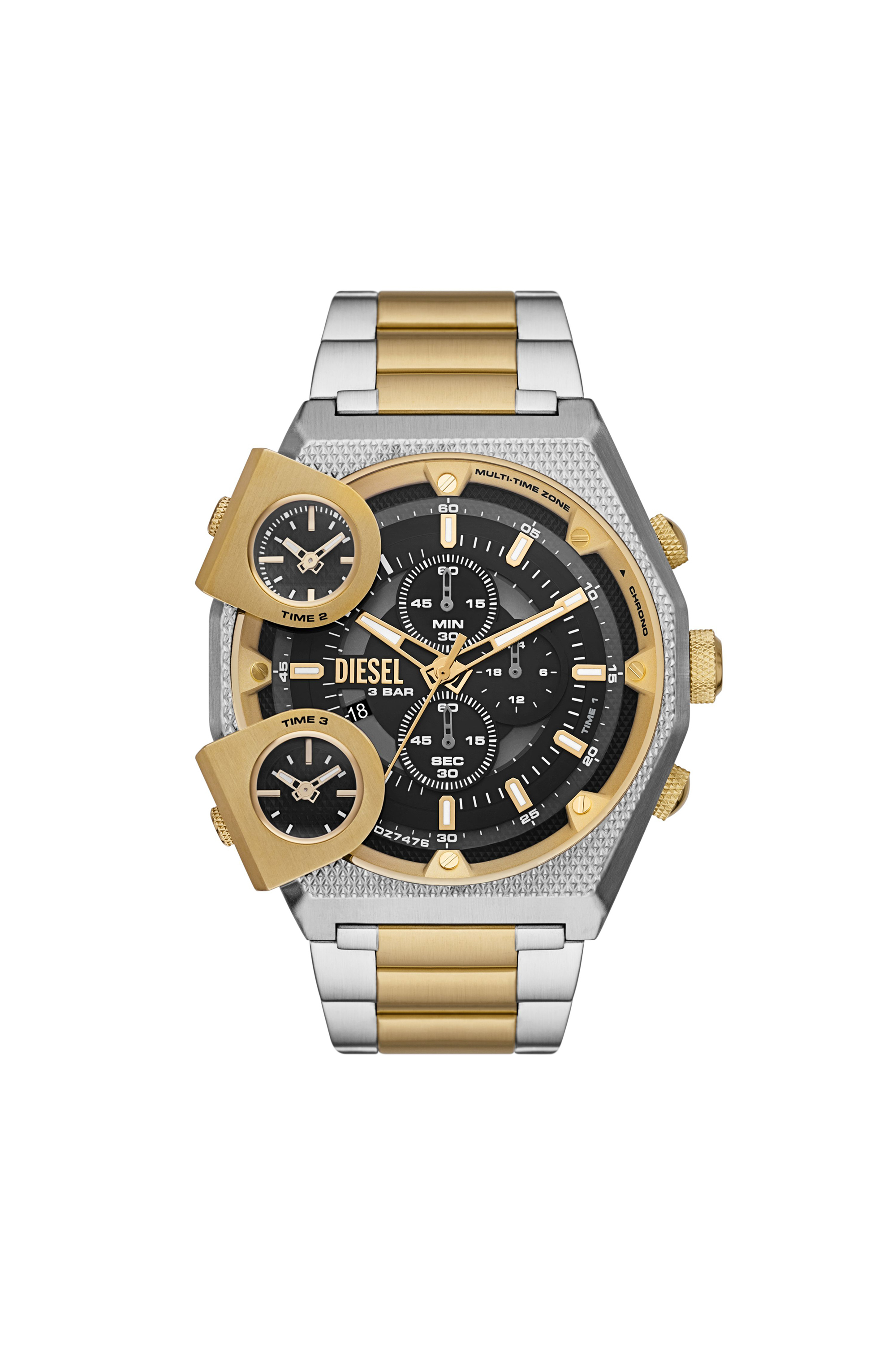 Diesel - DZ7476, Man's Sideshow Stainless Steel Watch in Silver - 1