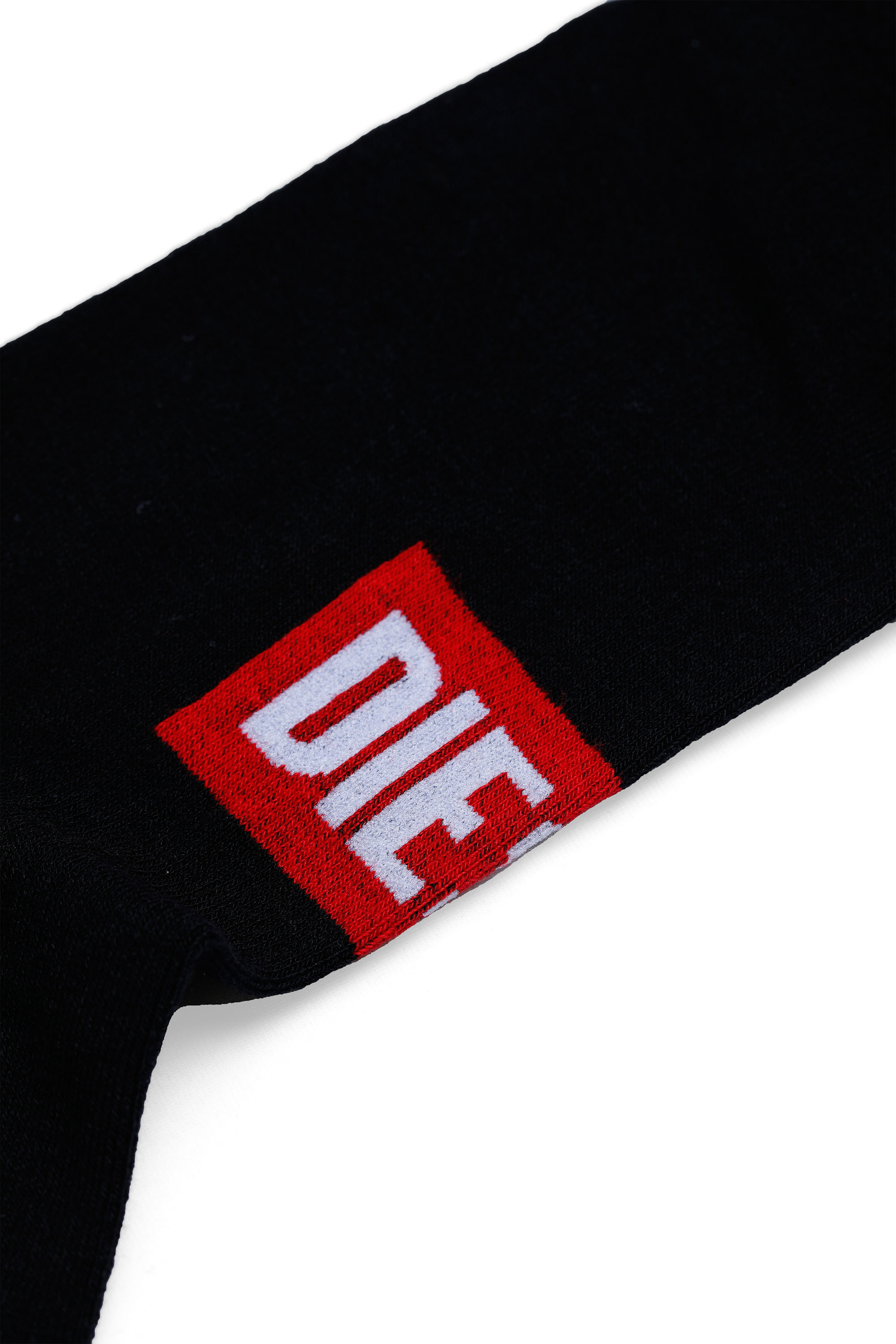 Diesel - SKM-RAY, Man's Socks with front Diesel logo in Black - 2