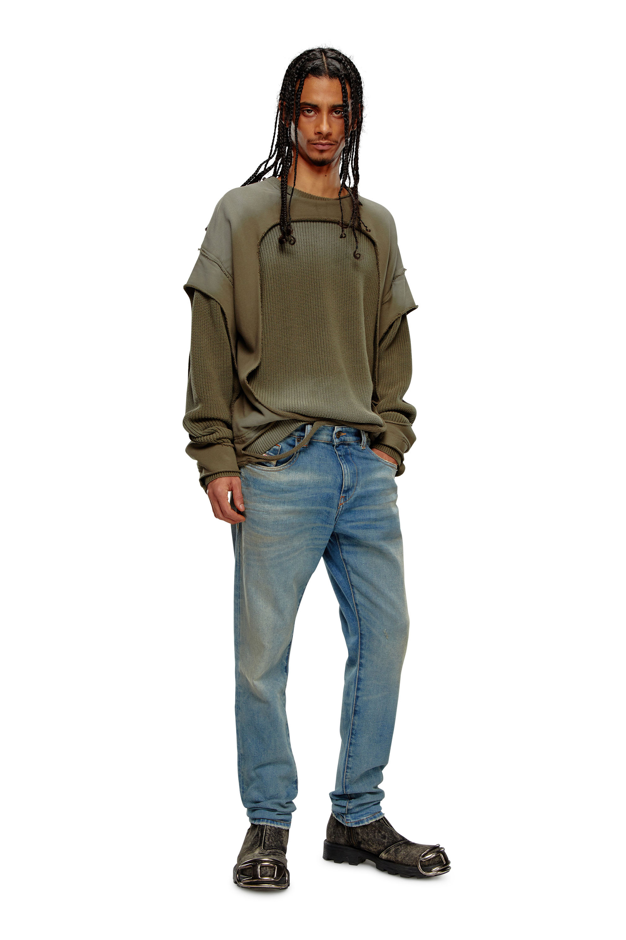 Diesel - Man's Slim Jeans 2019 D-Strukt 09H50, Medium blue - 2