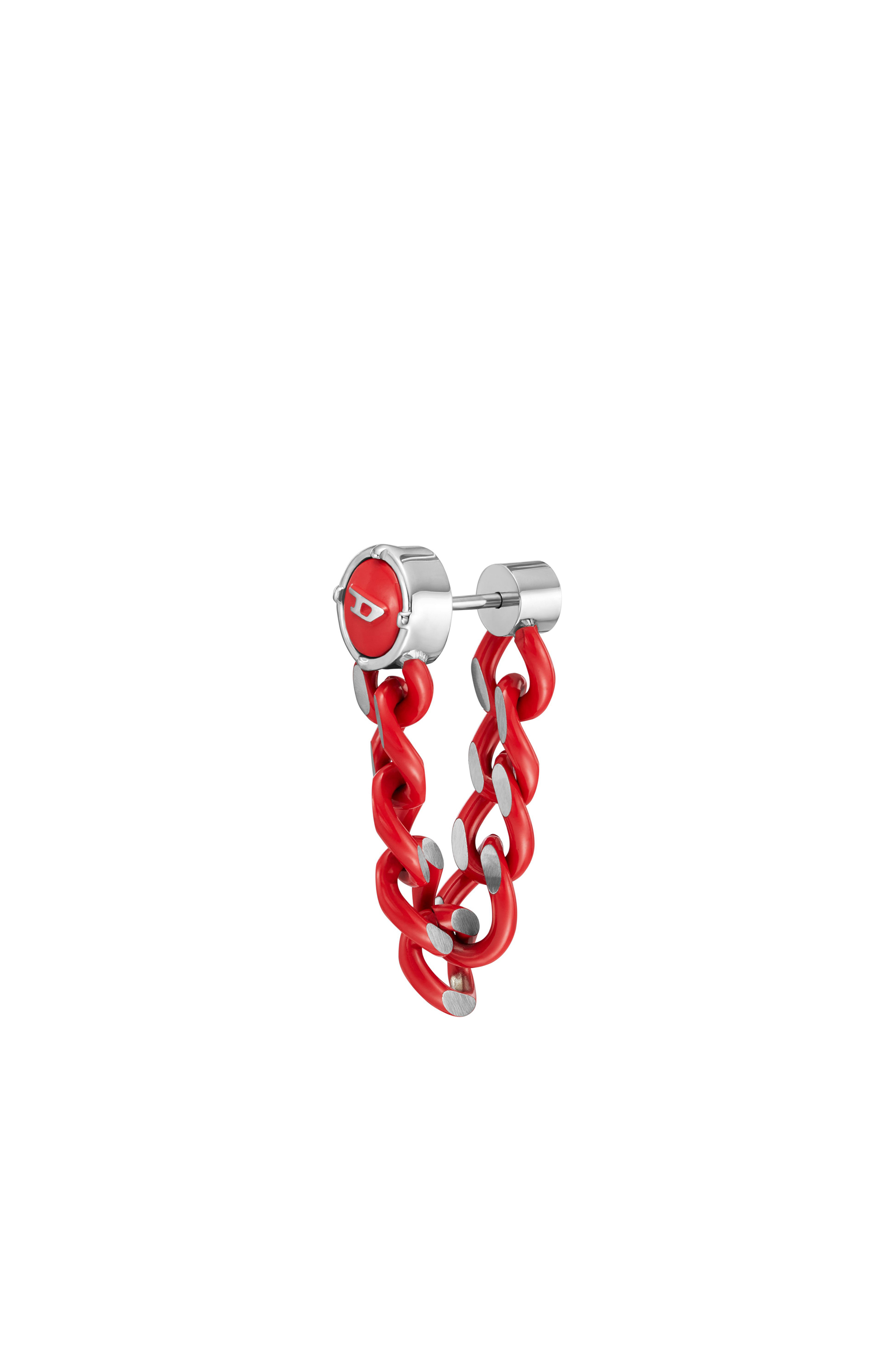 Diesel - DX1414, Unisex's Red Stainless Steel single stud earring in Red/Grey - 1