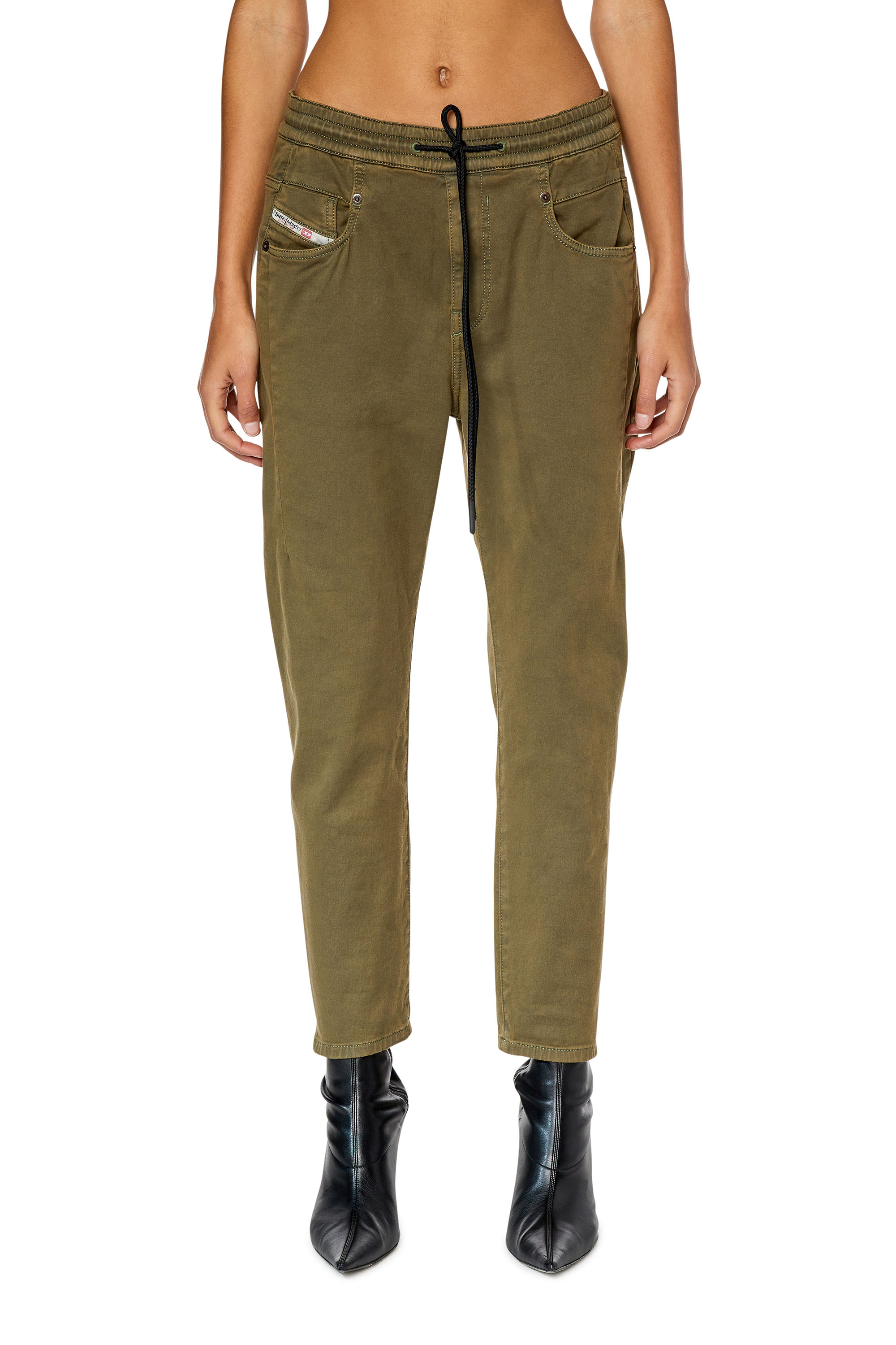 Diesel - Boyfriend 2041 D-Fayza Joggjeans® 068DY, Woman's Boyfriend 2041 D-Fayza Joggjeans® in Military Green - 1