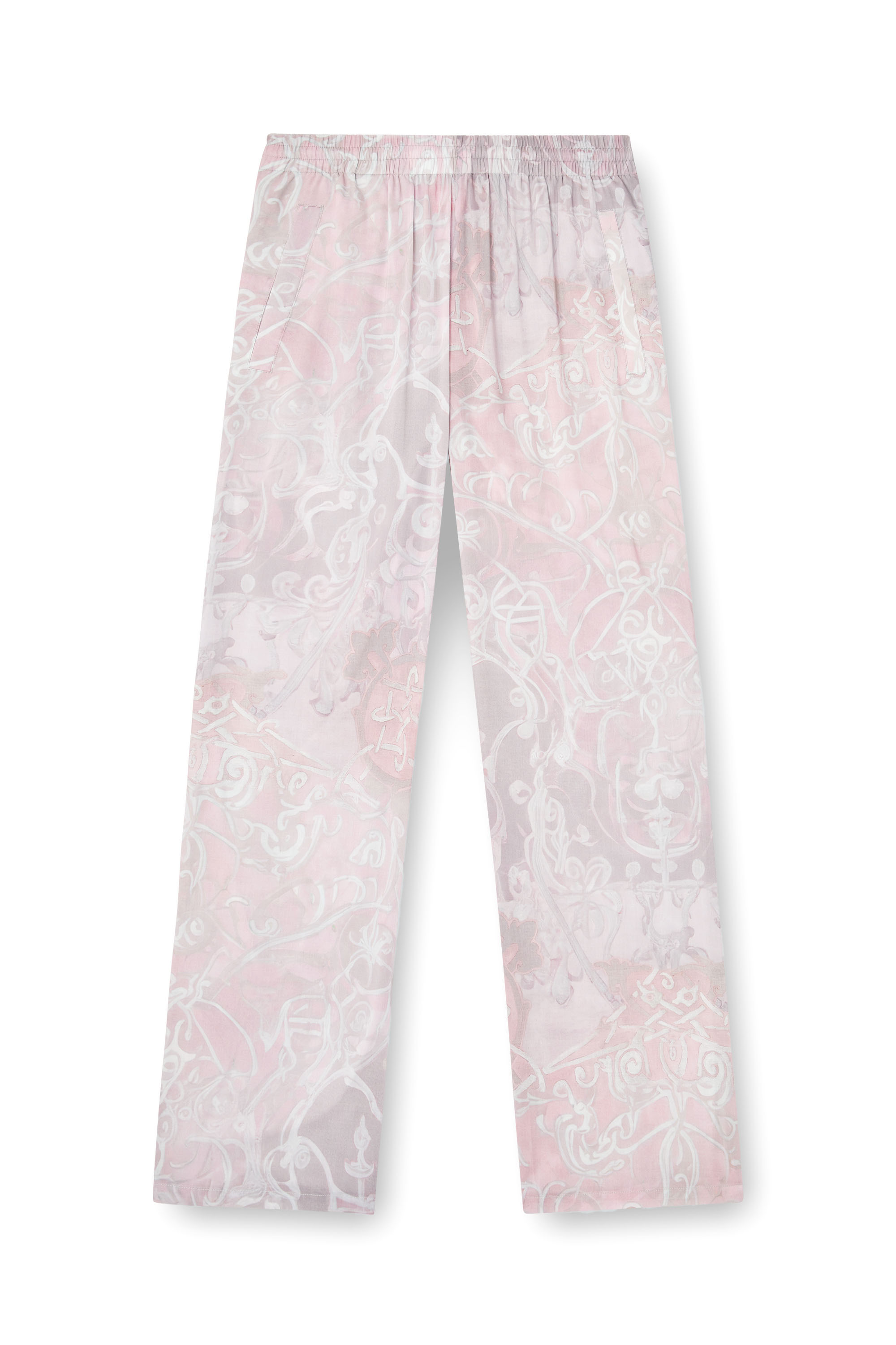 Diesel - P-THECK-A-AJFW, Unisex's Track pants with medieval print in Pink - 3