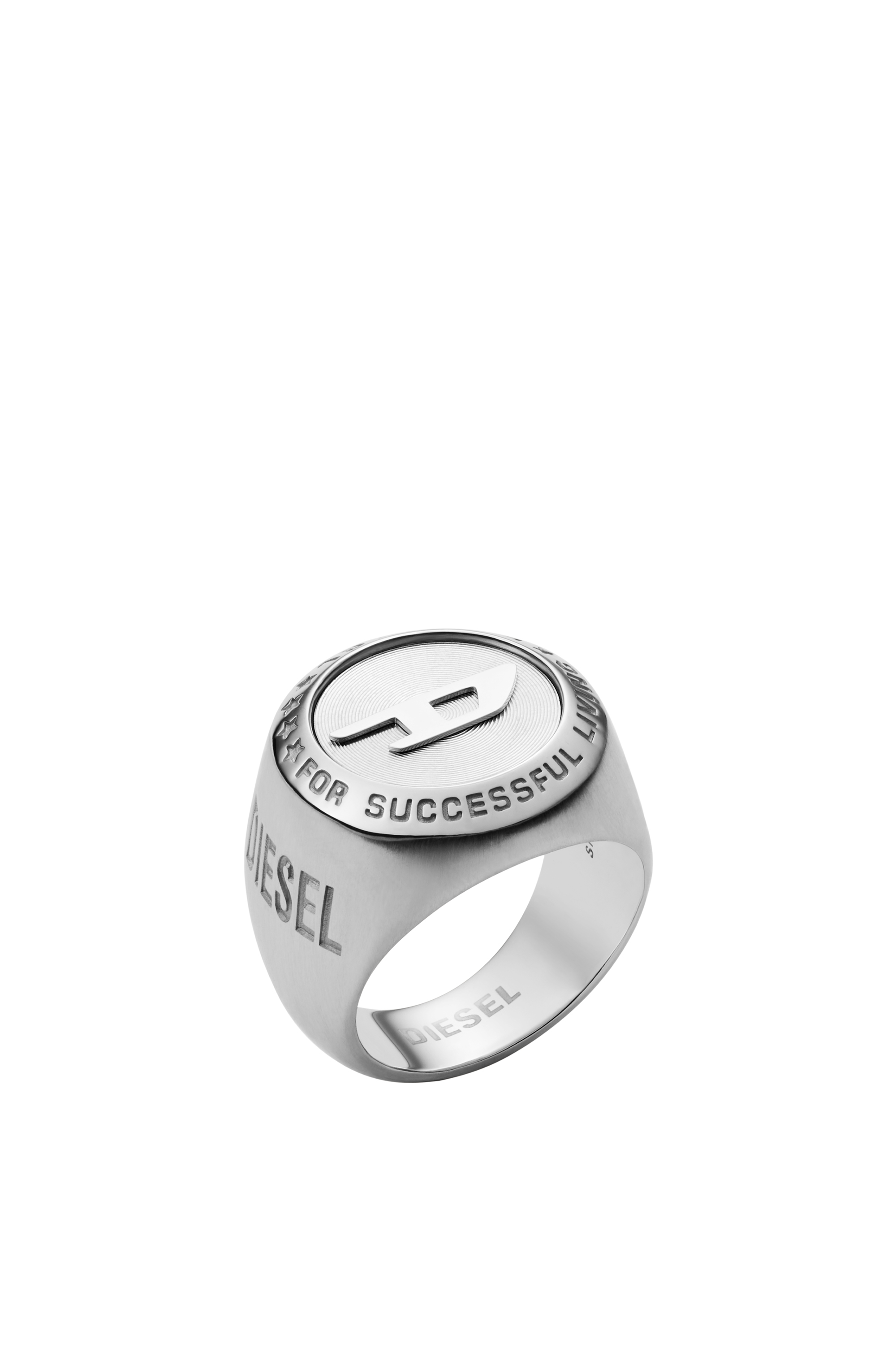Diesel - DX1337, Man's Stainless steel signet ring in Silver - 1