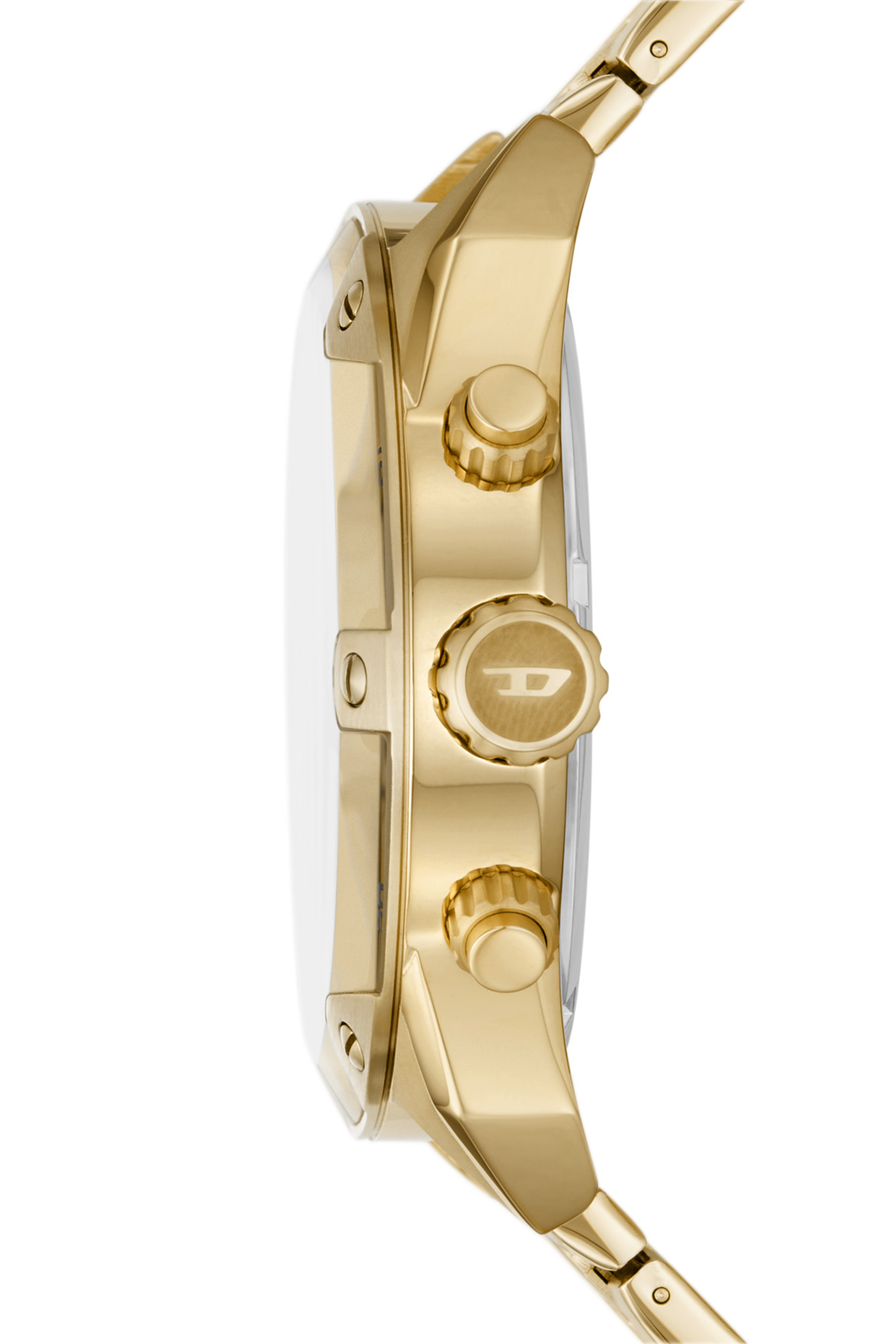 Diesel - DZ4608, Man's Spiked Chronograph Gold-Tone Stainless Steel Watch in Gold - 3