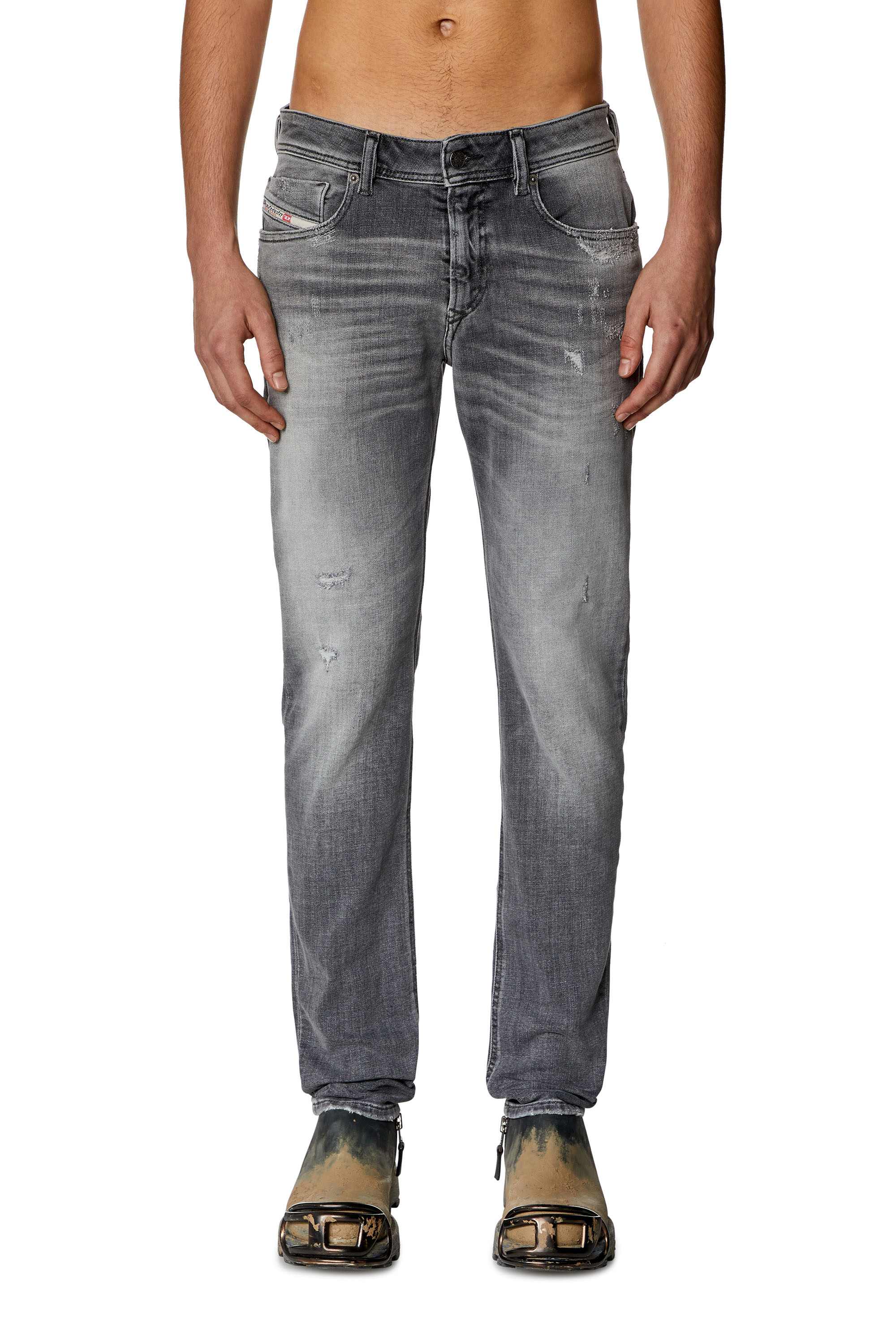 Diesel - Man's Skinny Jeans 1979 Sleenker 09H70, Grey - 1