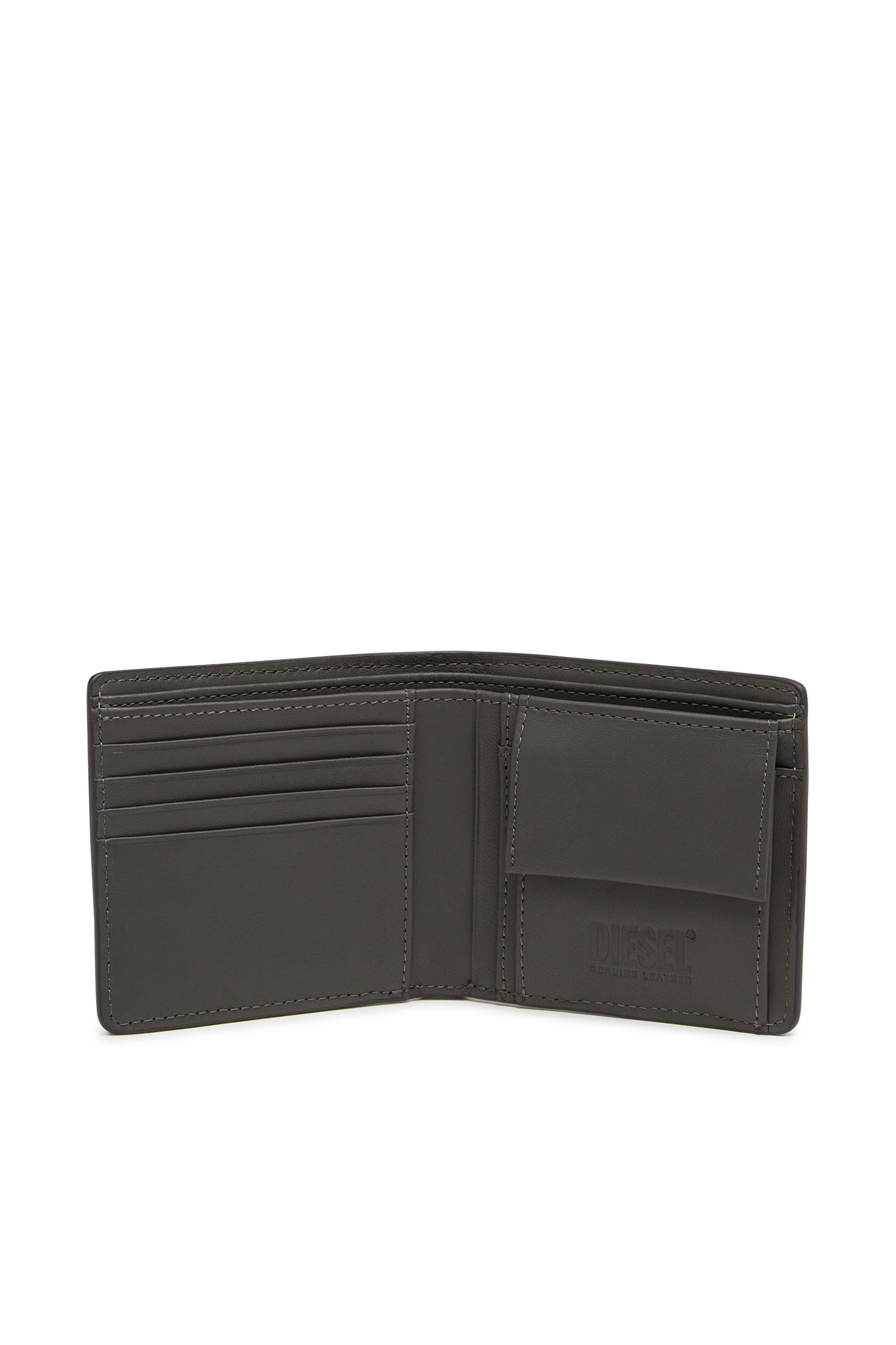 Diesel - PC MONOGRAM BI-FOLD COIN S, Man's Zip wallet in monogram leather in Black - 3