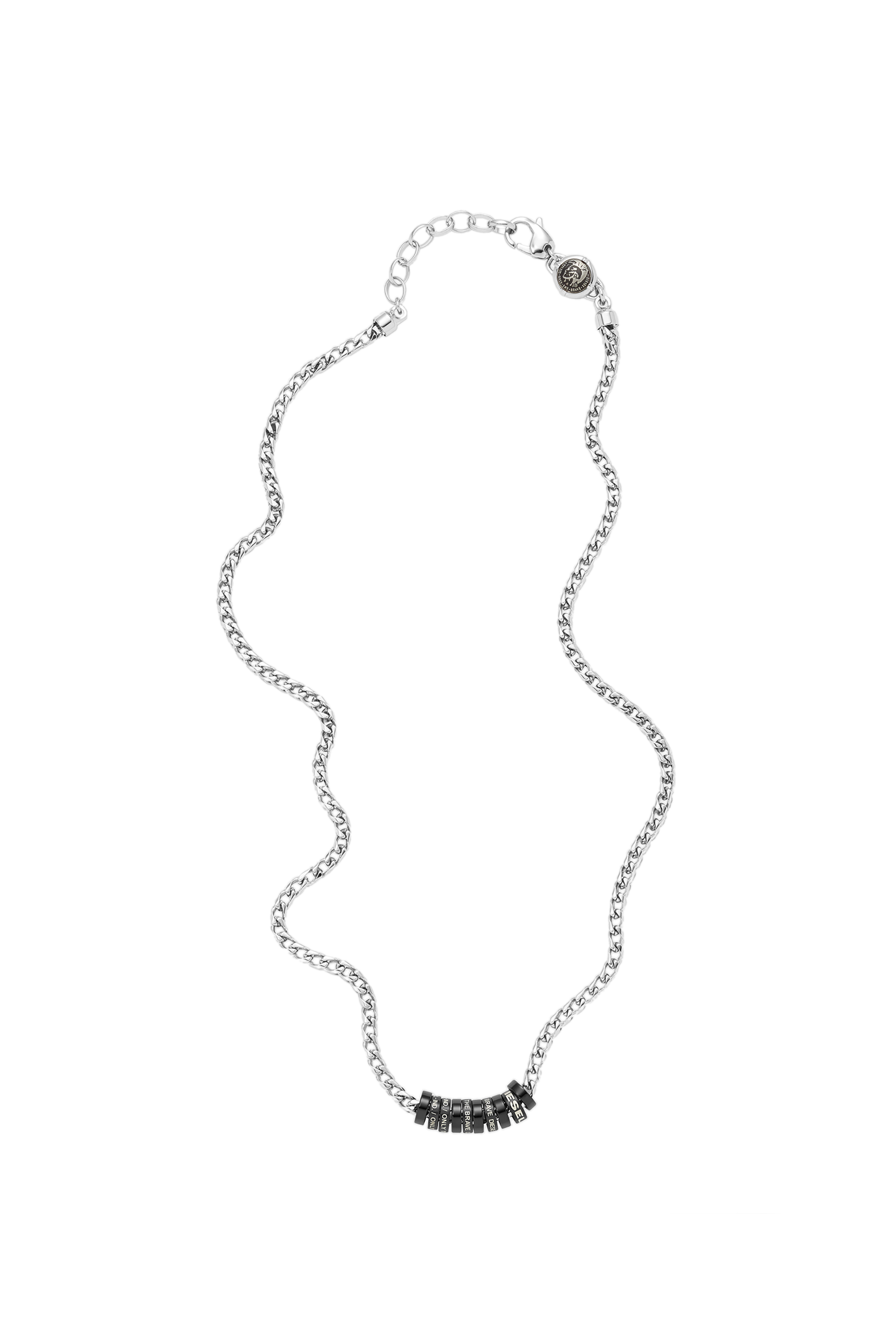 Diesel - DX1288, Man's Stainless steel chain-link necklace in Black - 2