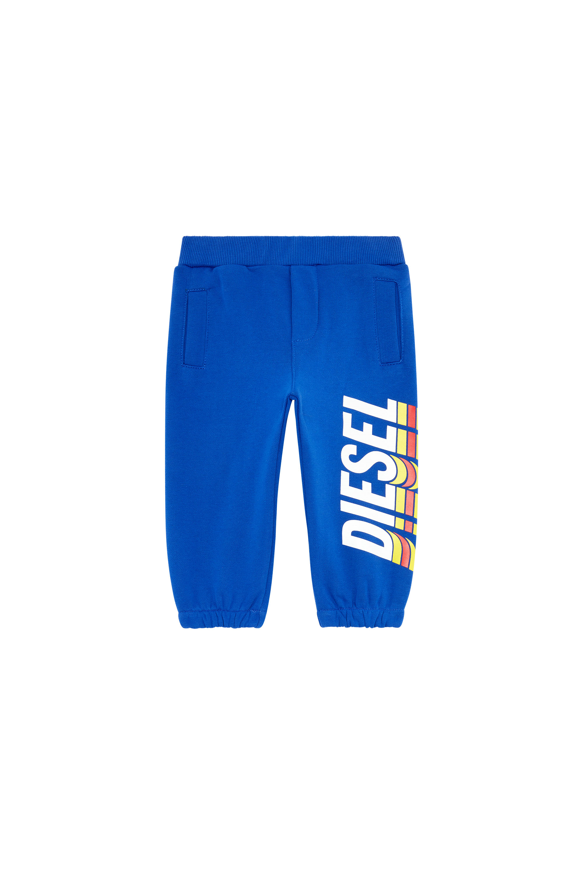 Diesel - PVASEB, Man's Track pants with maxi logo print in Blue - 1