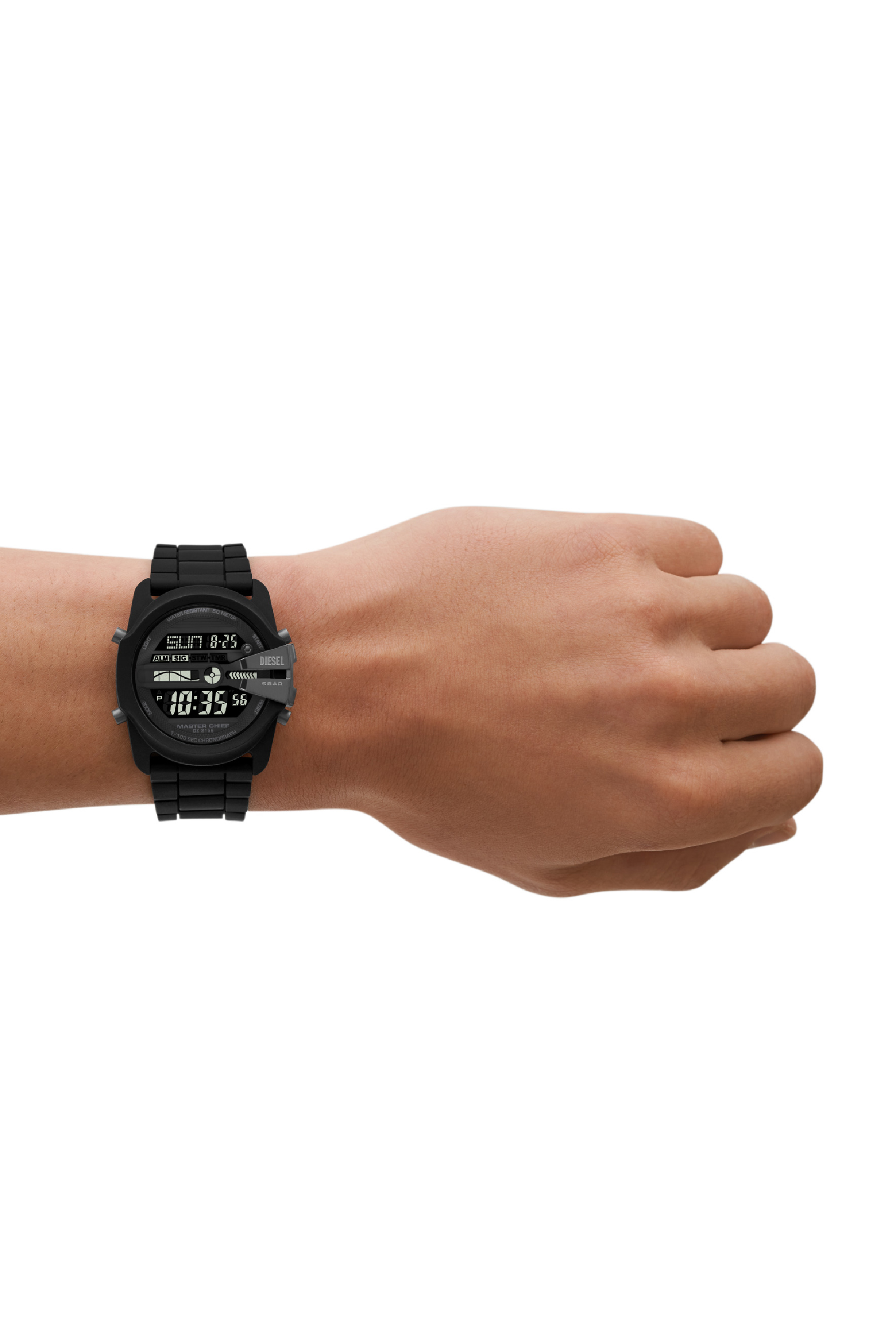 Diesel - DZ2158, Man's Master Chief Digital silicone watch in Black - 4