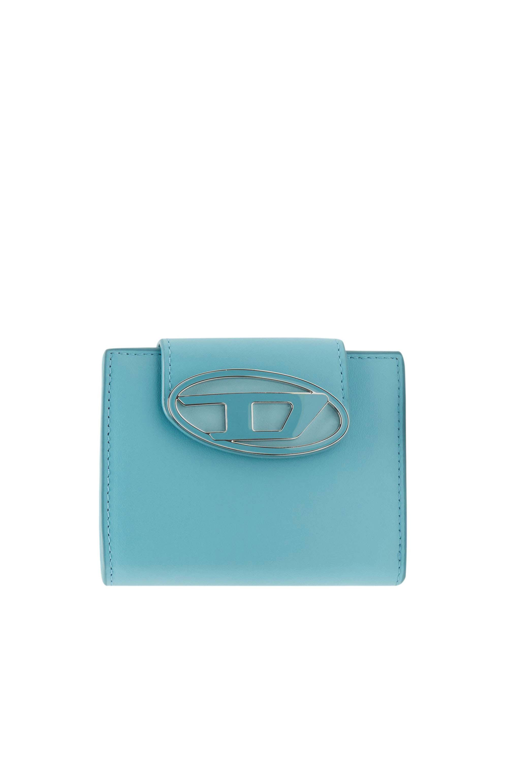 Diesel - CAMILLE, Woman's Colour-block leather wallet in Azure - 1