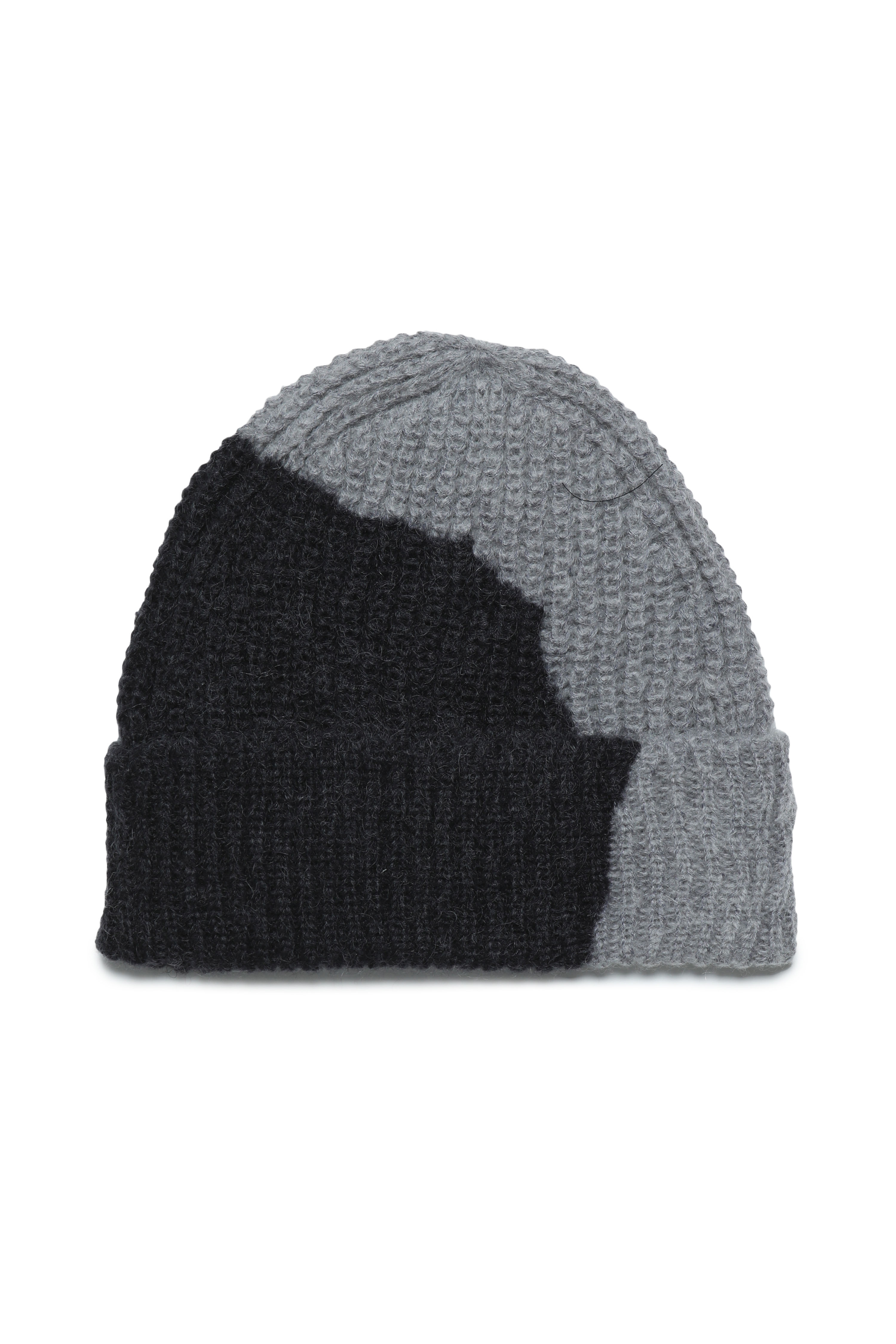 Diesel - FOSIM, Unisex's Beanie in mohair and wool blend in Black - 2
