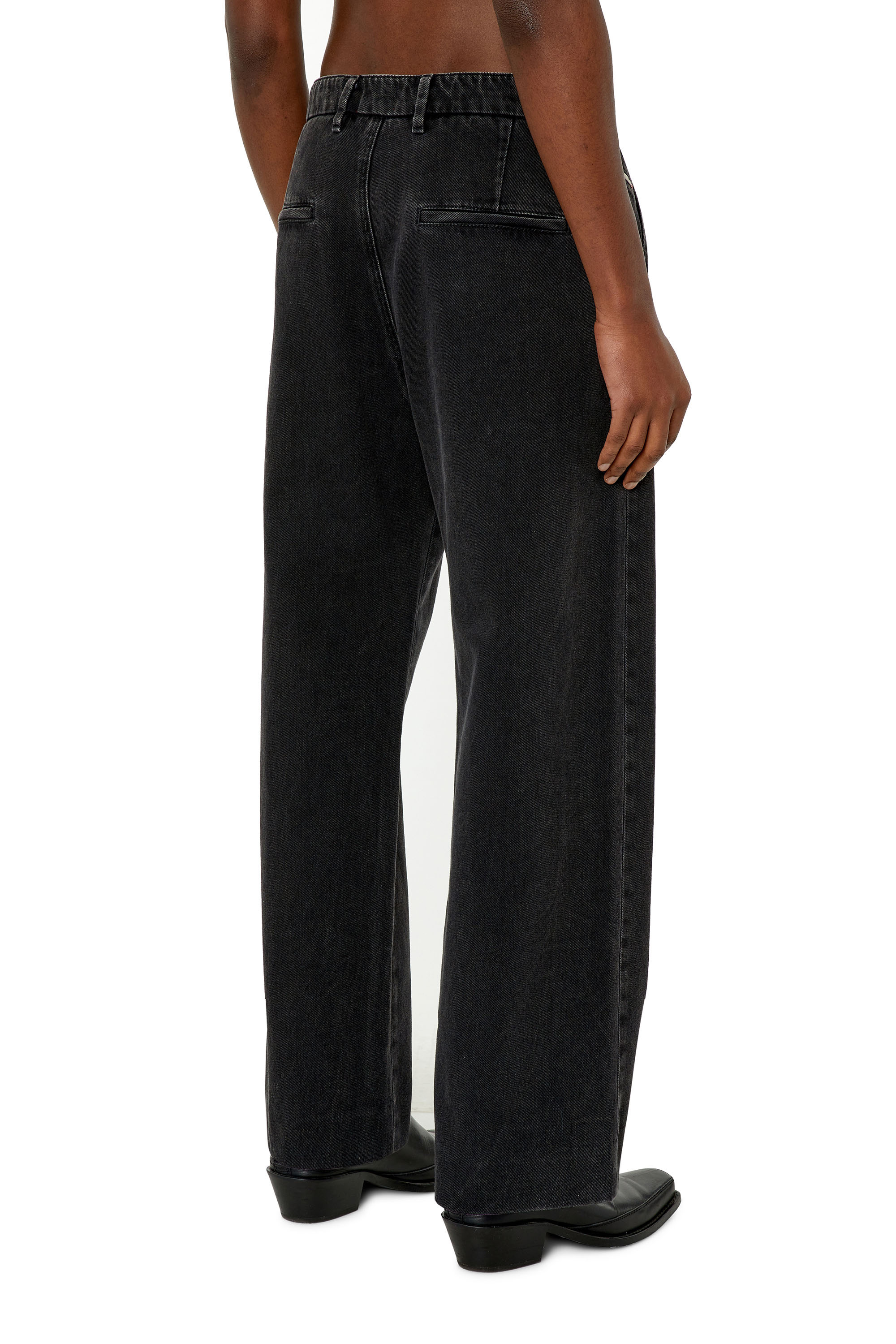 Diesel - Straight Jeans D-Chino-Work 09B88, Man's Straight Jeans - D-Chino-Work in Black/Dark grey - 4