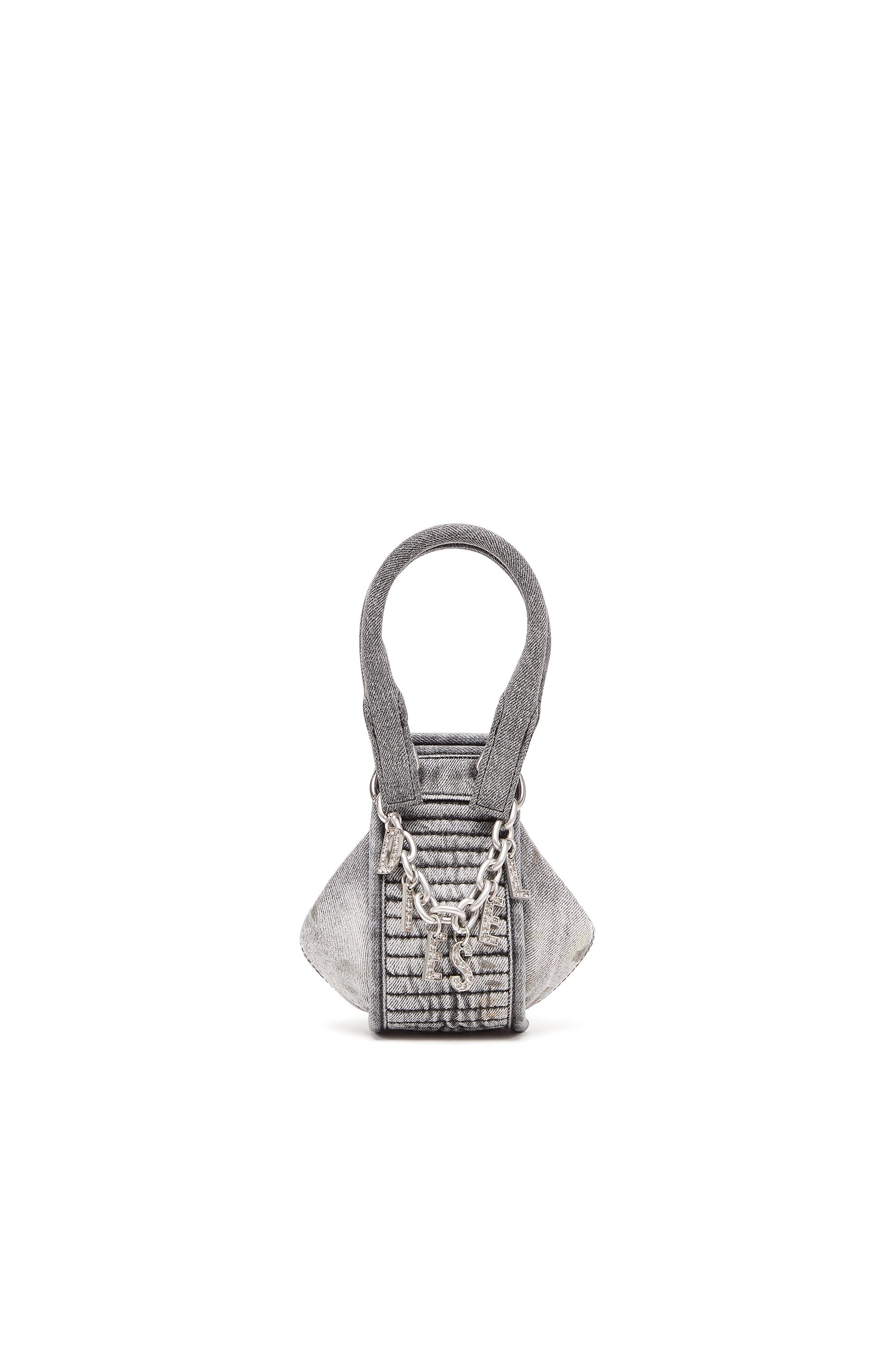 Diesel - D-VINA-XXS, Woman's D-Vina-XXS - Slouchy micro bag in solarised denim in Black - 1