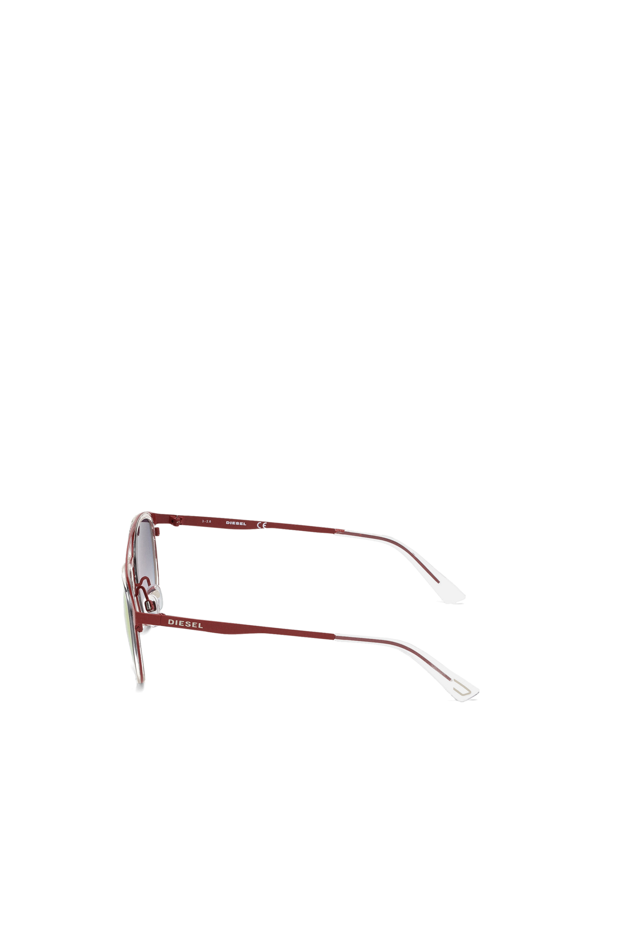 Diesel - DL0293, Unisex's Sunglasses in metal and acetate in Red/White - 1
