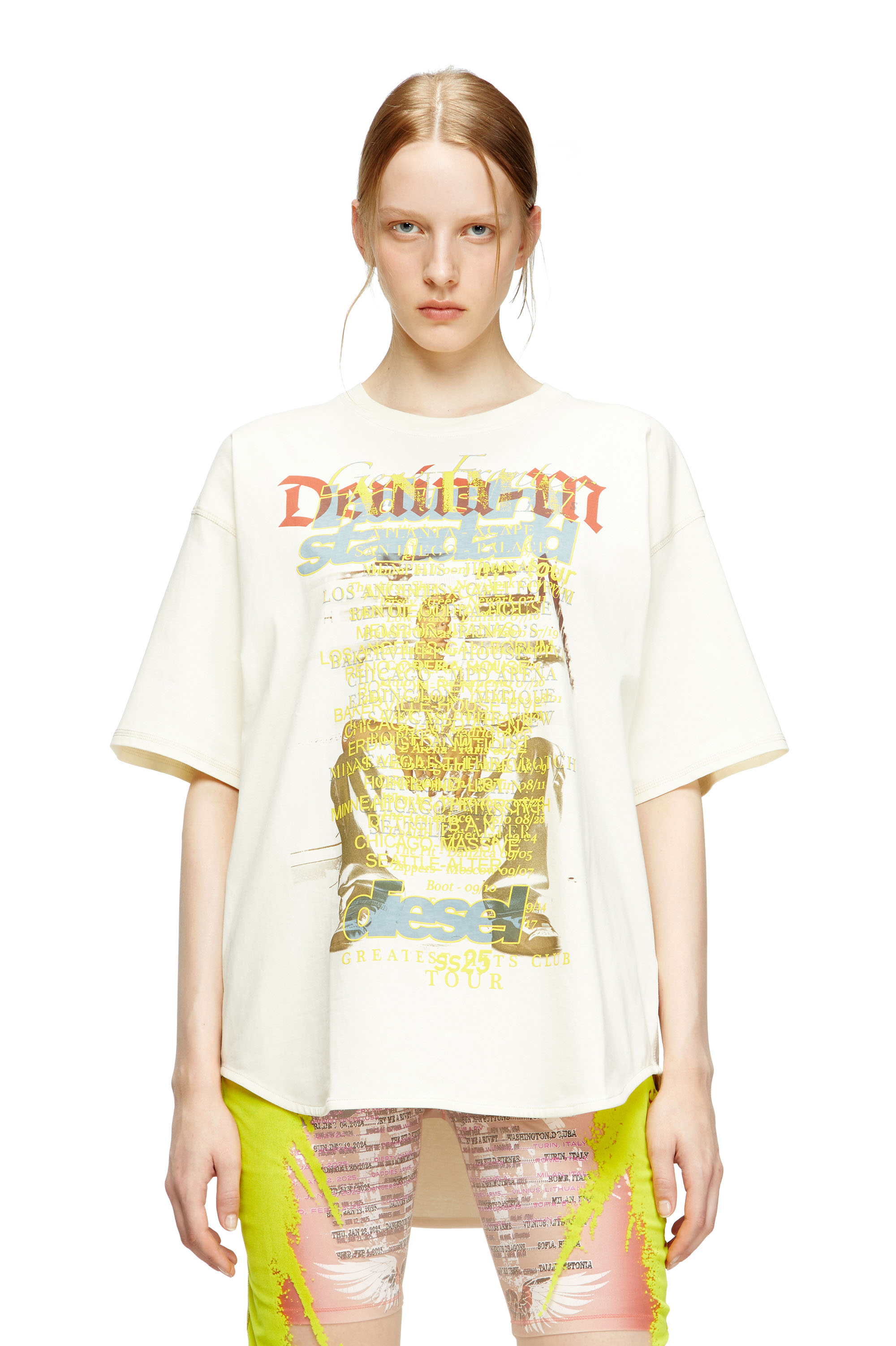 Diesel - T-BIX-AA, Unisex's T-shirt with lyrics print in White - 1