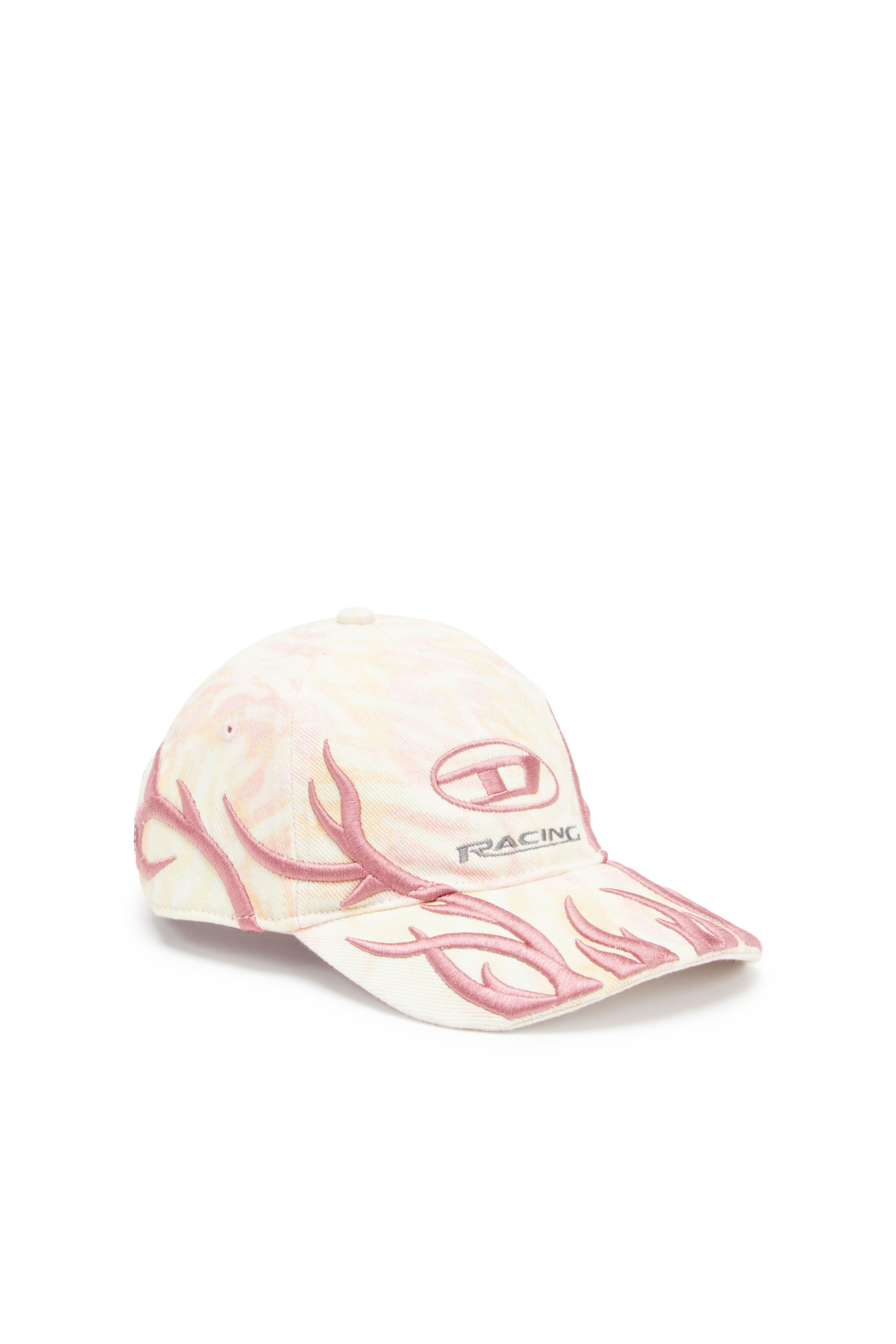 Diesel - C-AREN, Man's Camo baseball cap with embroidery in White/Red - 1
