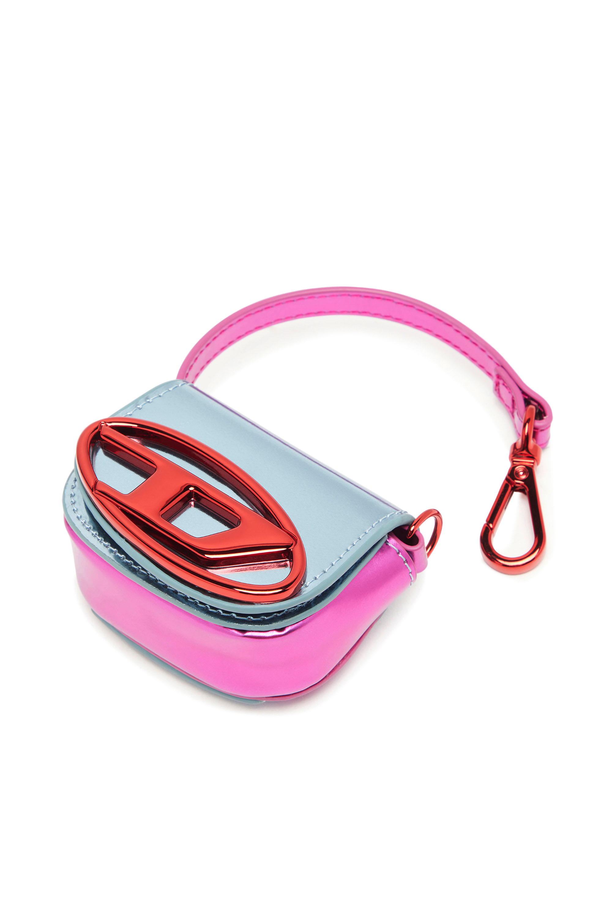 Diesel - 1DR XXS, Woman's Iconic bag charm in mirror leather in Azure - 4