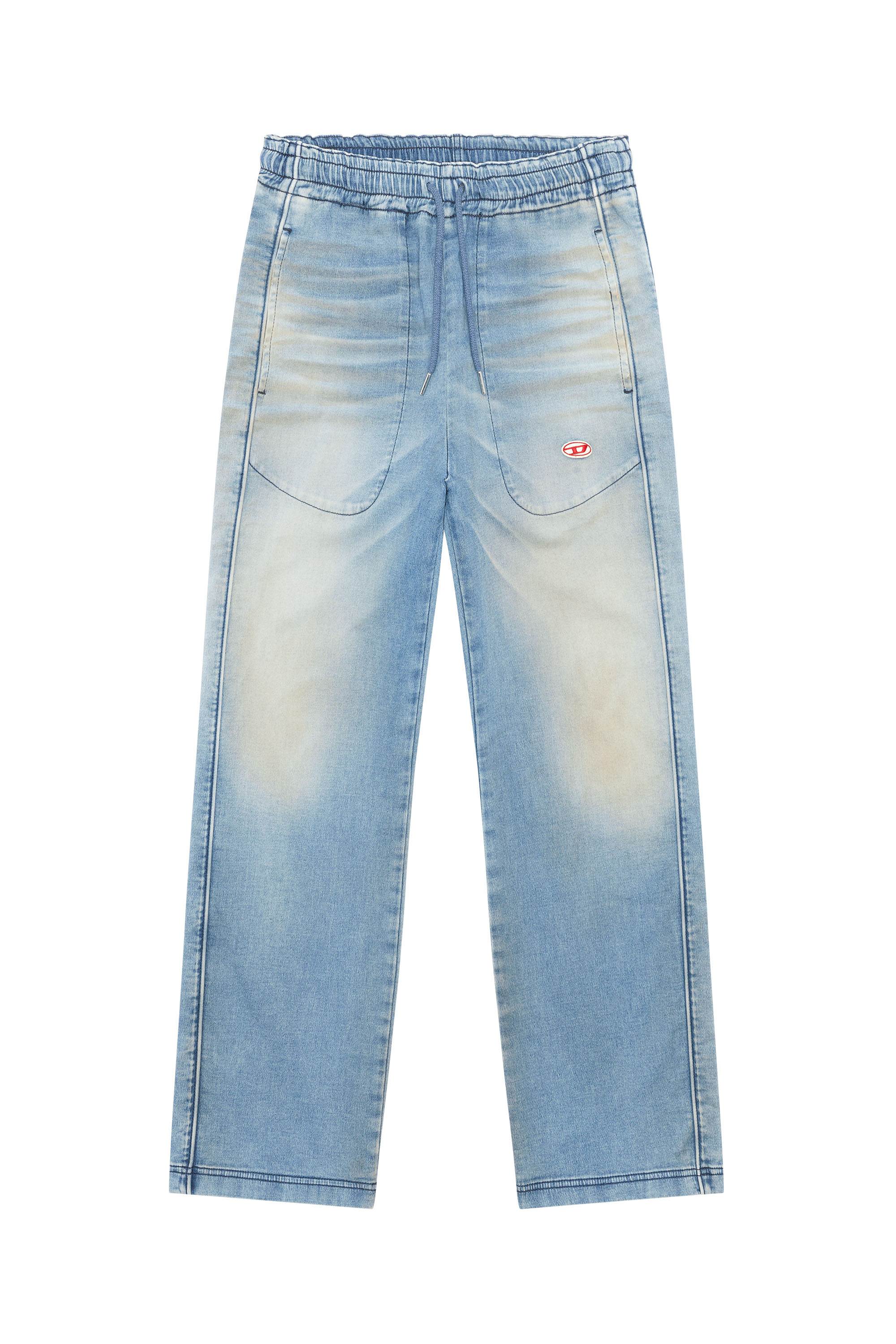 Diesel - Straight D-Martians Track Denim 068FK, Unisex's Straight D-Martians Track Denim in Light Blue - 3
