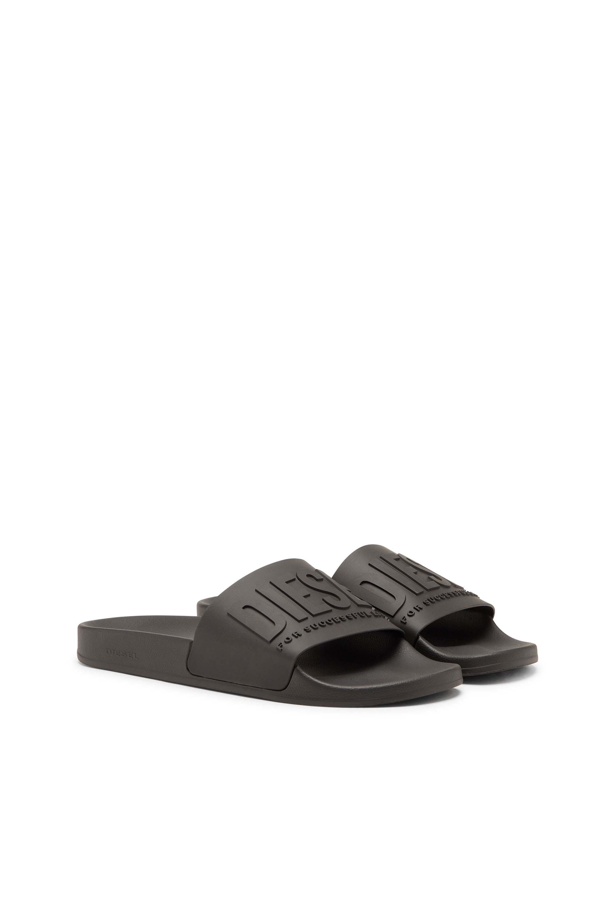 Diesel - SA-MAYEMI, Man's Pool slides with embossed logo in Black - 2