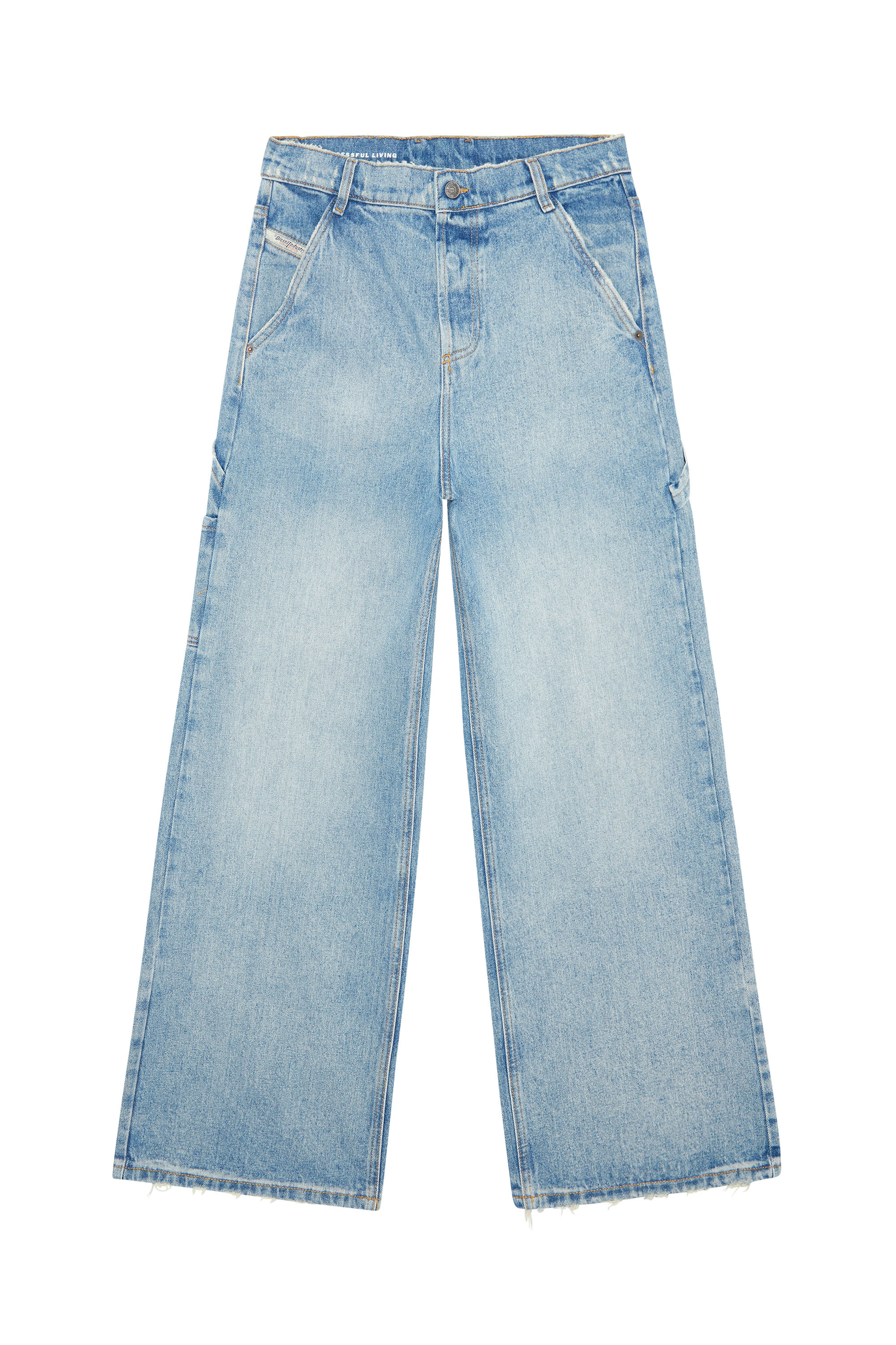 Diesel - Straight Jeans 1996 D-Sire 0EMAG, Woman's Straight Jeans - 1996 D-Sire in Light Blue - 3