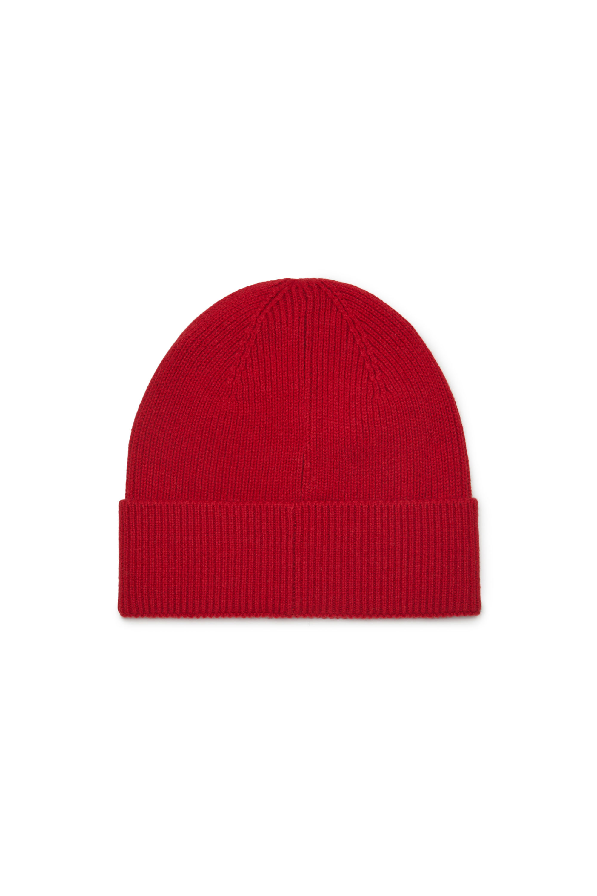 Diesel - K-CODER-FULLY B, Unisex's Ribbed beanie with D embroidery in Red - 2